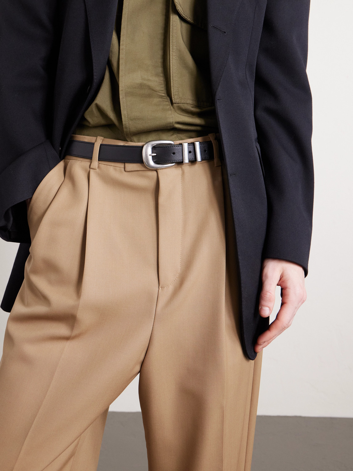 2.5cm Embellished Leather Belt — 2