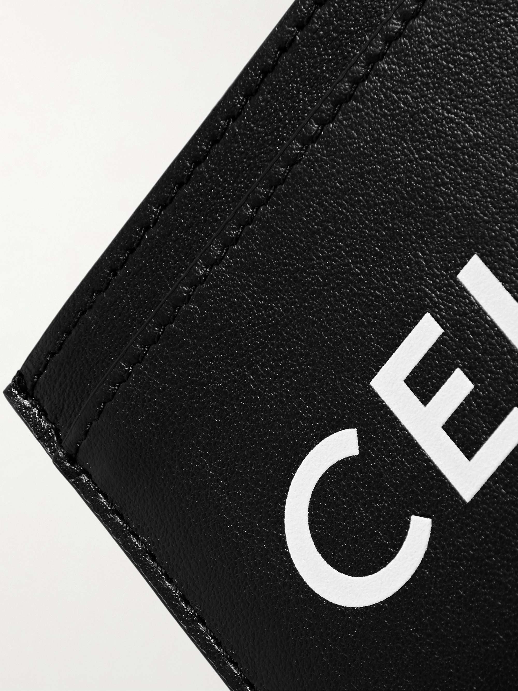 Celine Homme - Men - Triomphe Leather-trimmed Coated-canvas Cardholder Black