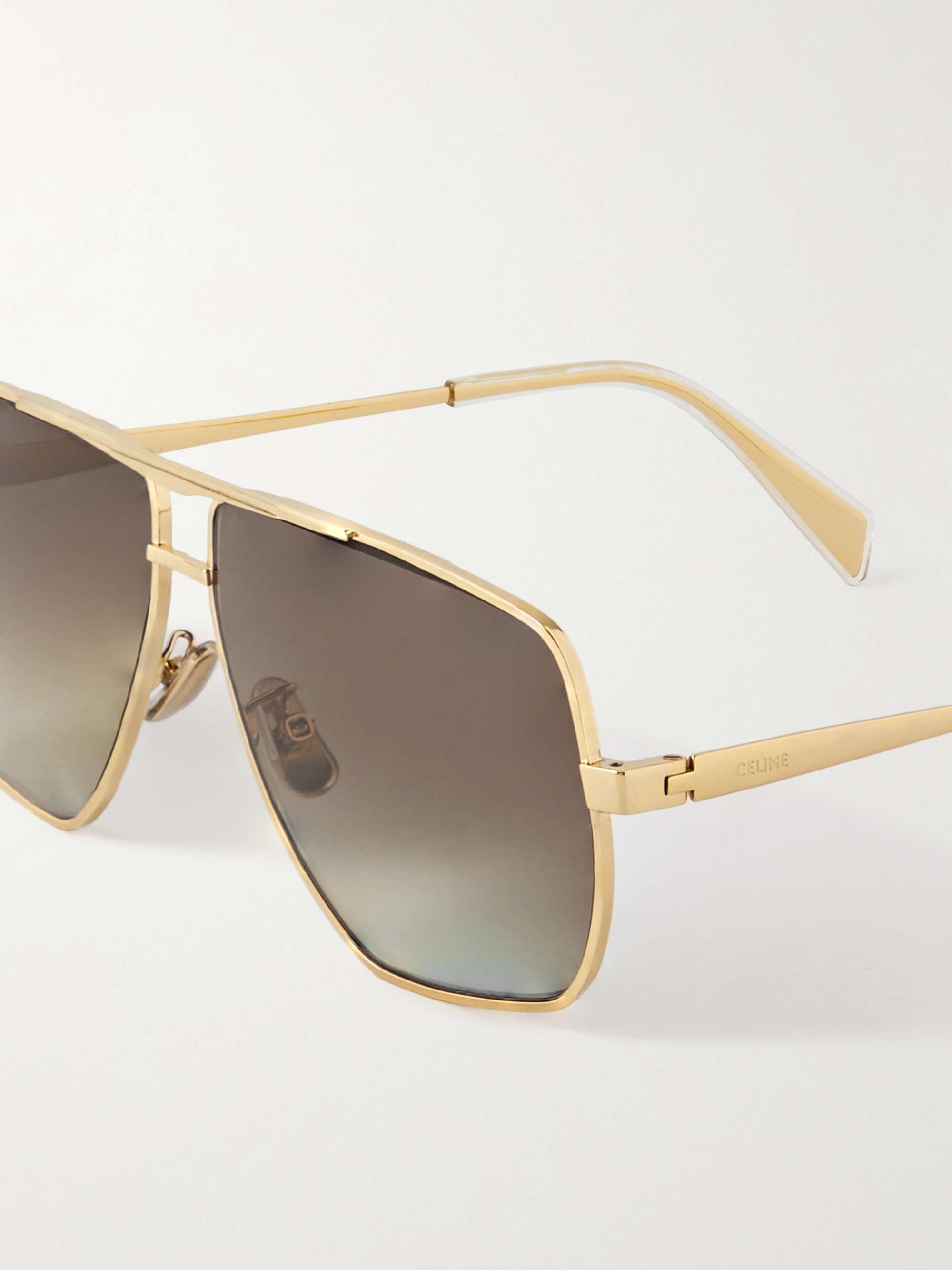 Celine Homme - Men - Aviator-Style Gold-Tone Sunglasses Gold