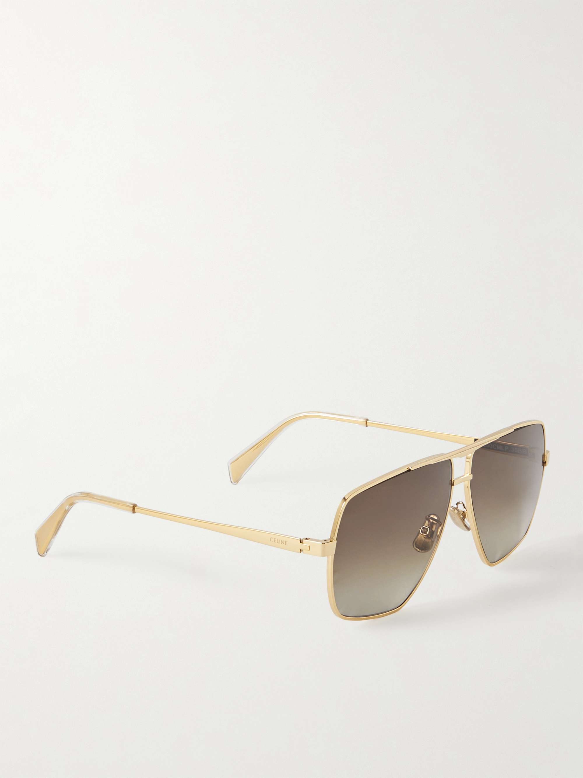 CELINE HOMME Aviator-Style Gold-Tone Sunglasses for Men | MR PORTER
