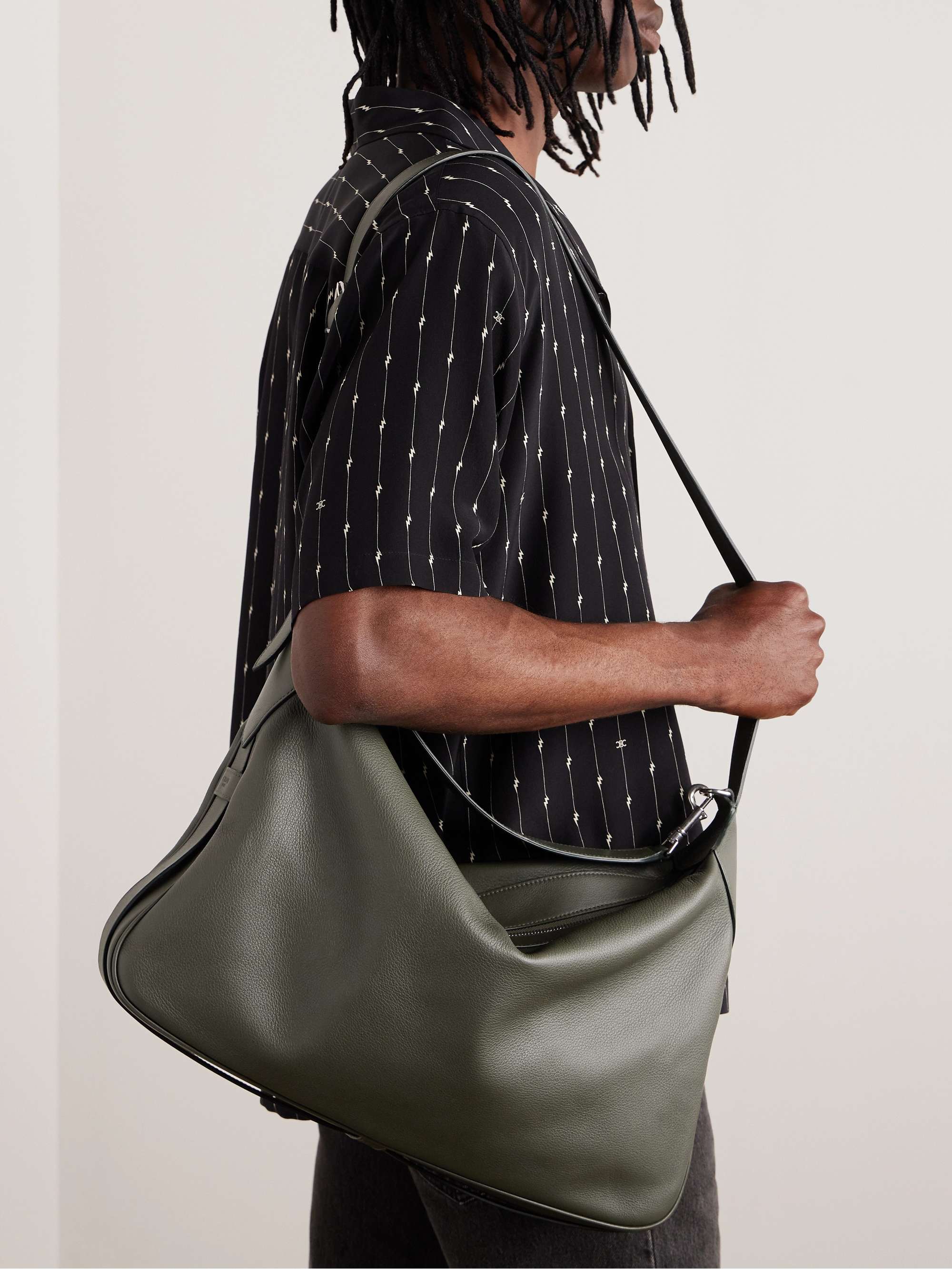 CELINE HOMME Romy Large Full-Grain Leather Messenger Bag for Men | MR ...