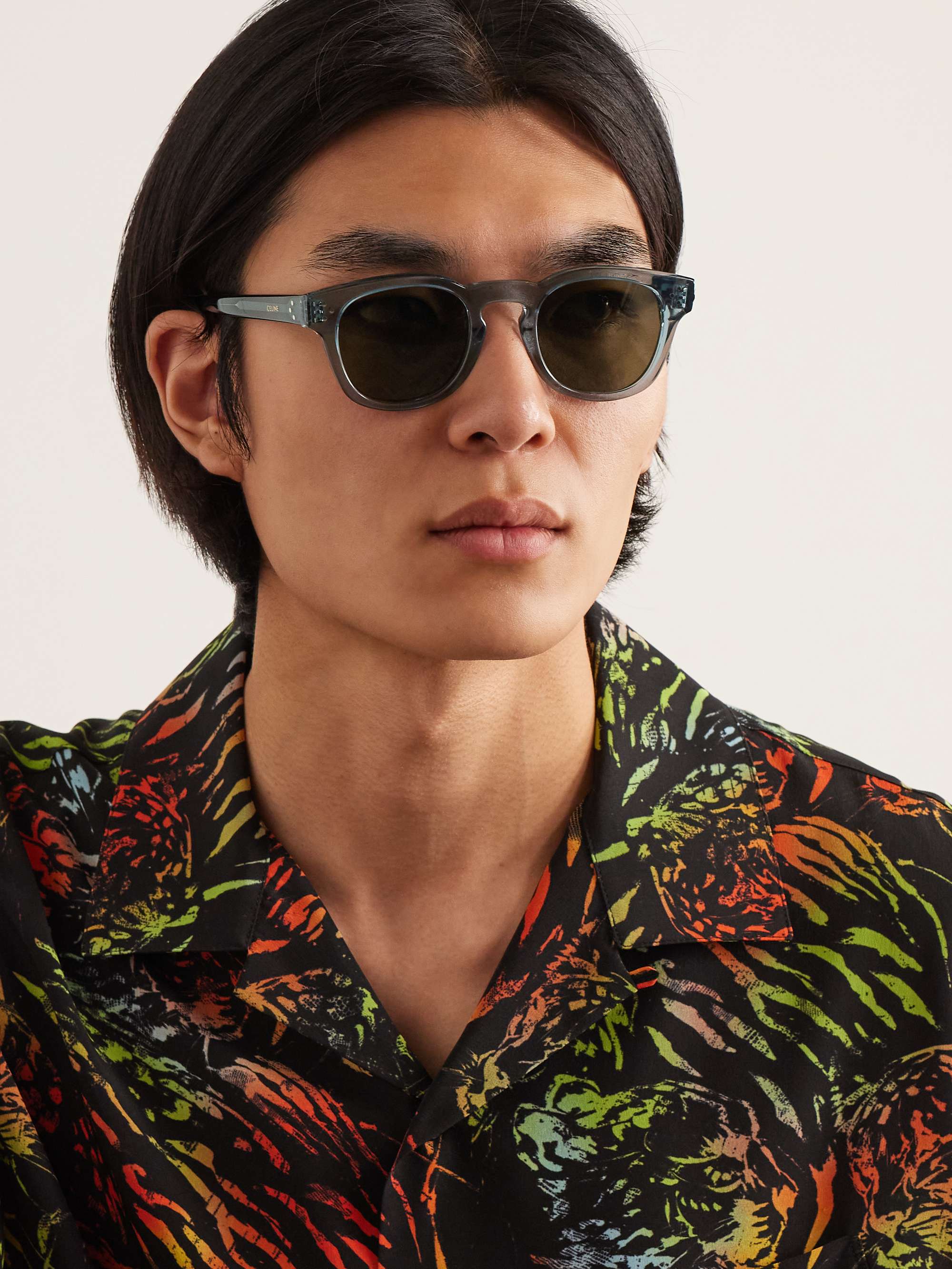 CELINE HOMME Round-Frame Acetate Sunglasses for Men | MR PORTER