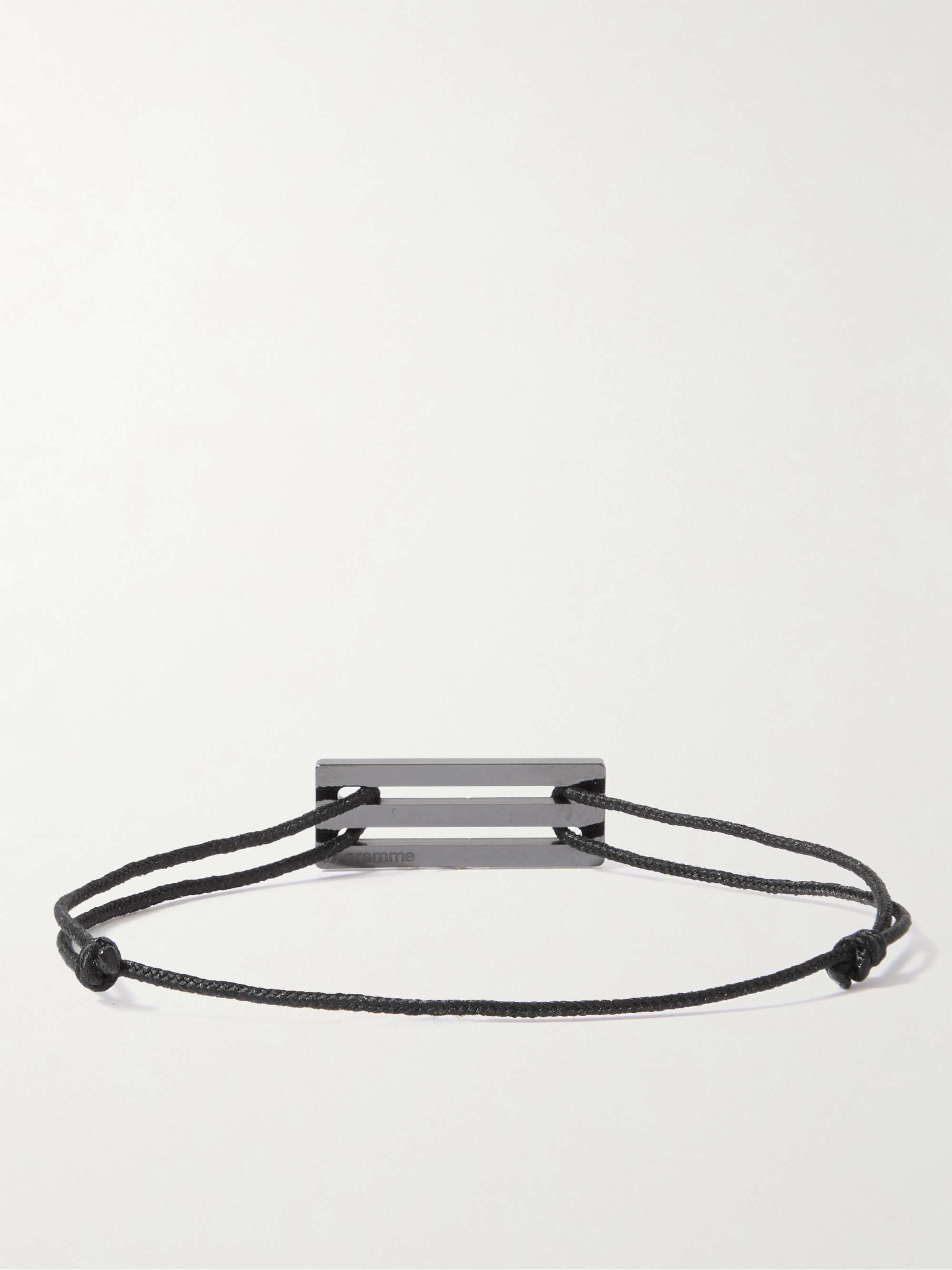 LE GRAMME Cord and Ceramic Bracelet