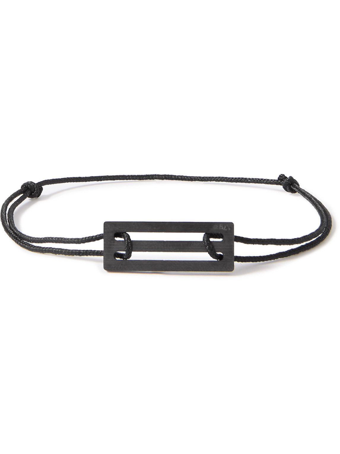 Shop Le Gramme 1.7g Cord And Ceramic Bracelet In Black