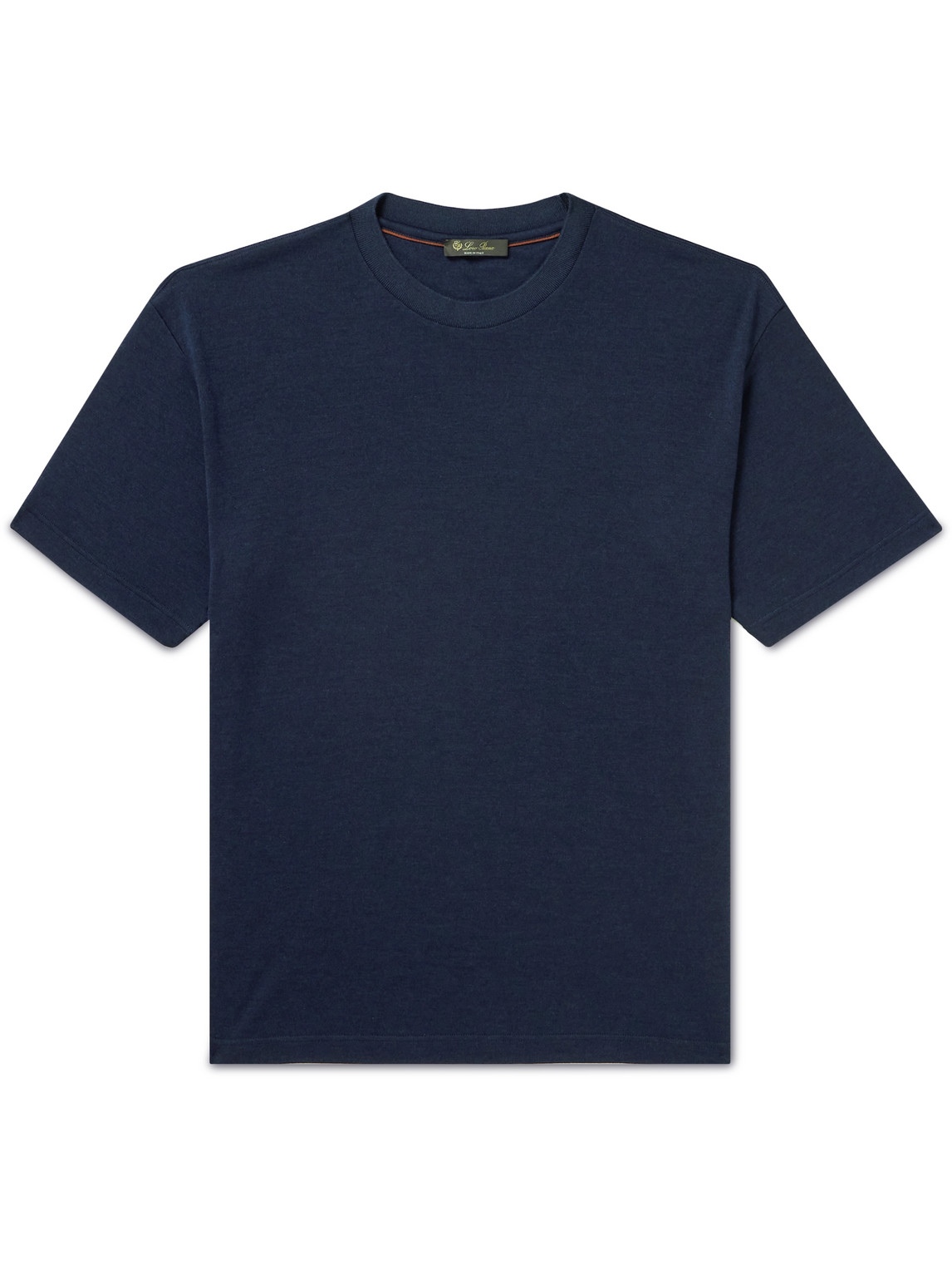 Loro Piana Philion Cashmere And Silk-blend Jersey T-shirt In Blue