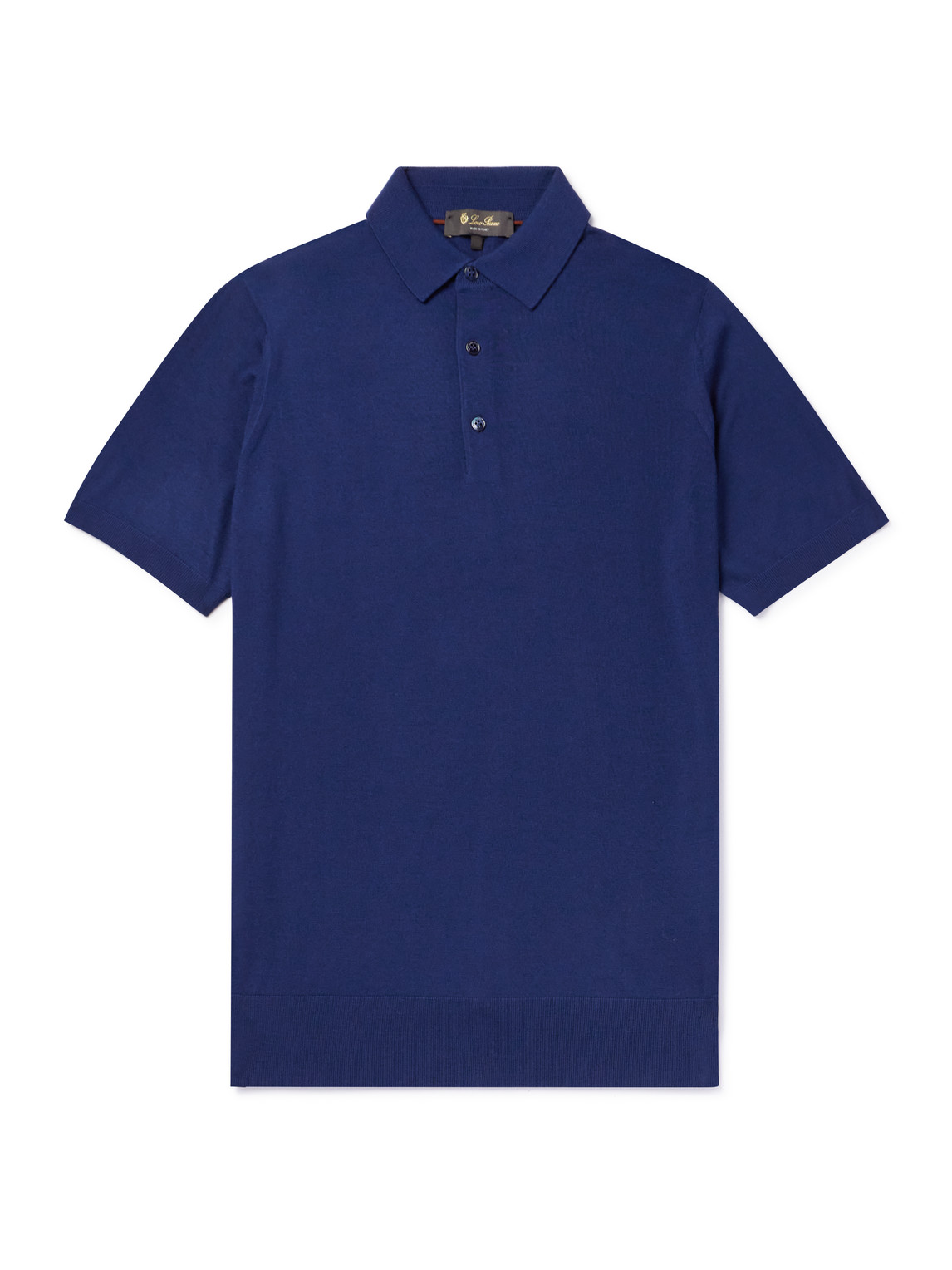 Loro Piana Wish® Wool Polo Shirt In Blue