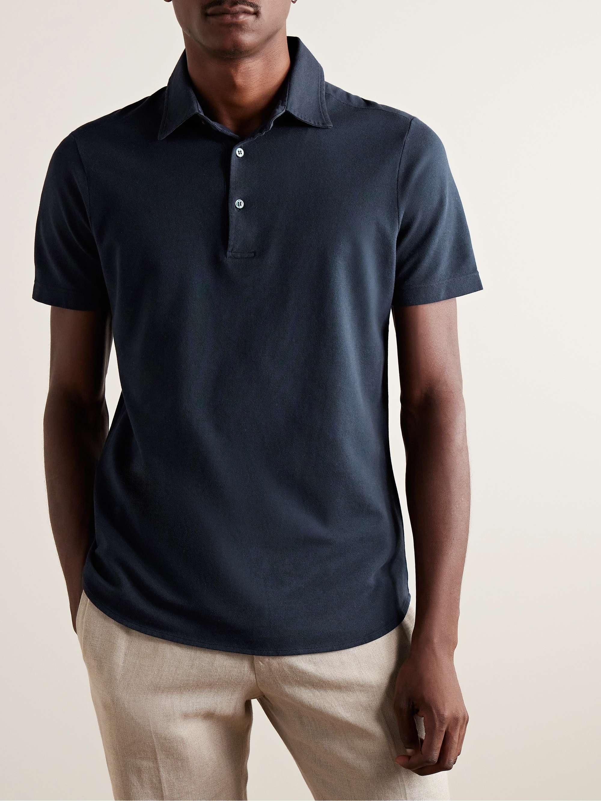 LORO PIANA Cotton-Piqué Polo Shirt for Men | MR PORTER
