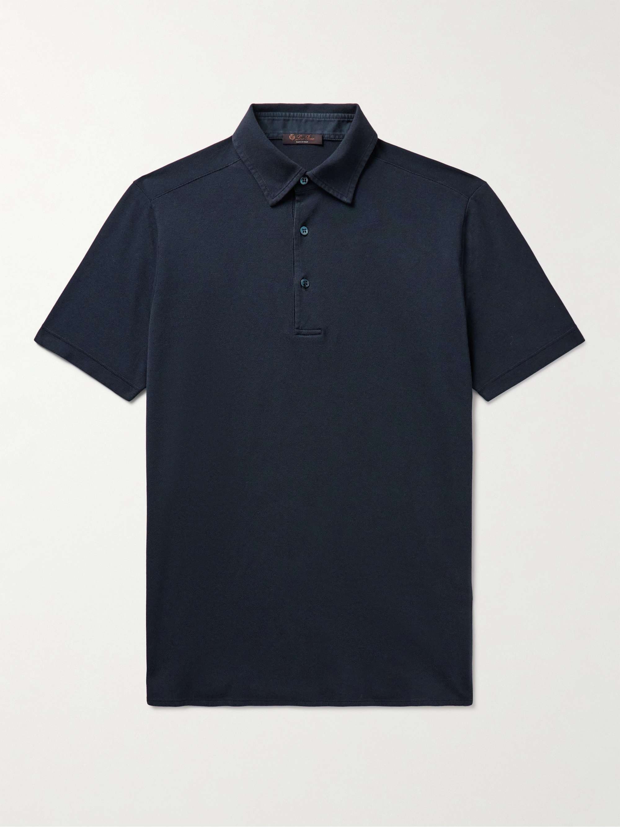 LORO PIANA Cotton-Piqué Polo Shirt for Men | MR PORTER