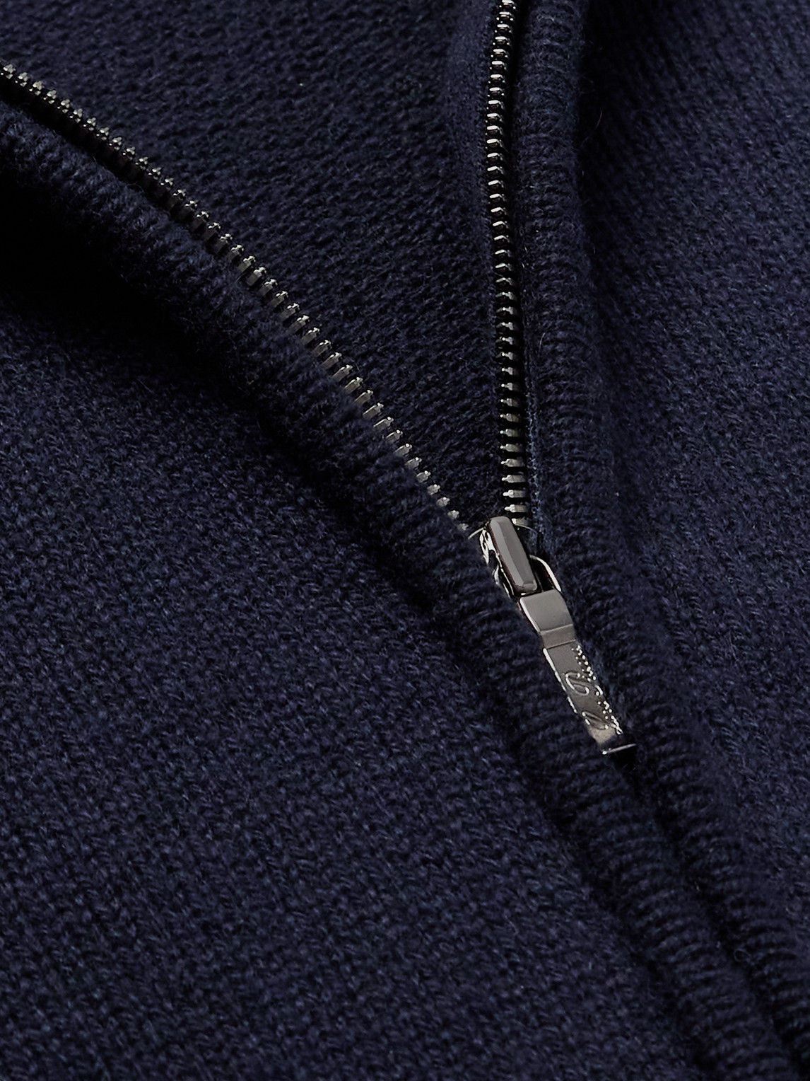 Shop Loro Piana Cashmere Zip-up Sweater In Blue