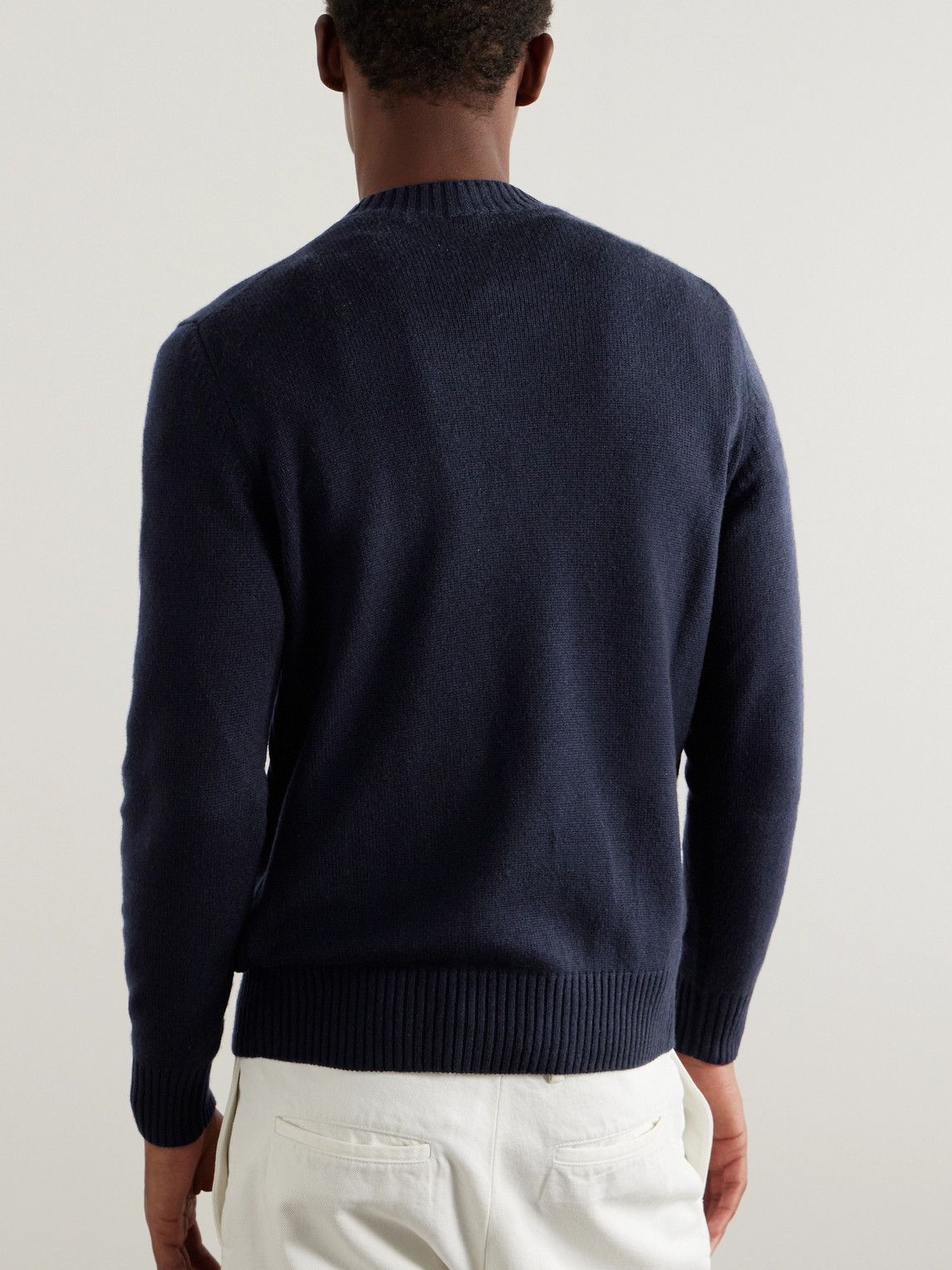 Loro Piana Parksville Baby Cashmere Sweater In Blue