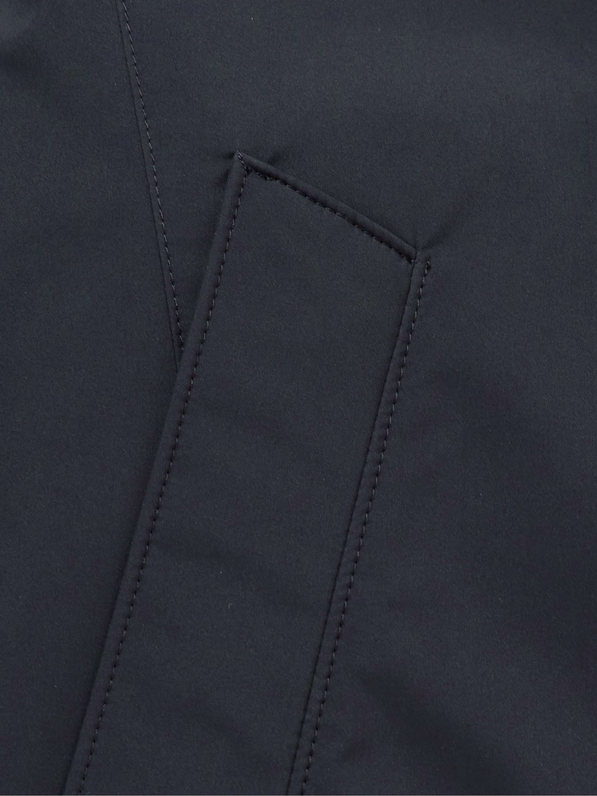 LORO PIANA Sebring Windmate Suede-Trimmed Storm System Shell Car Coat