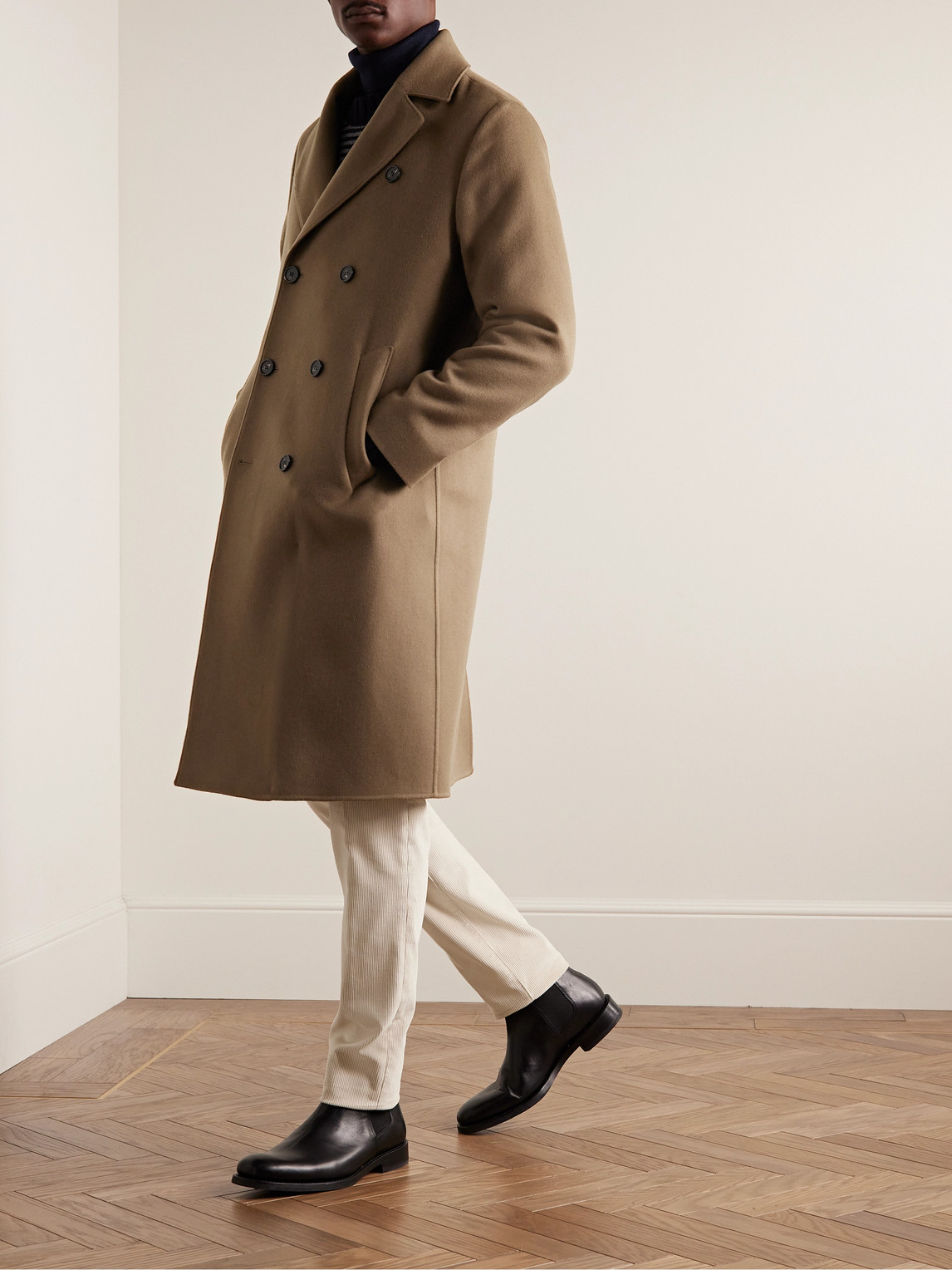 Shop Loro Piana Slim-fit Double-breasted Rain System® Cashmere Overcoat In Brown