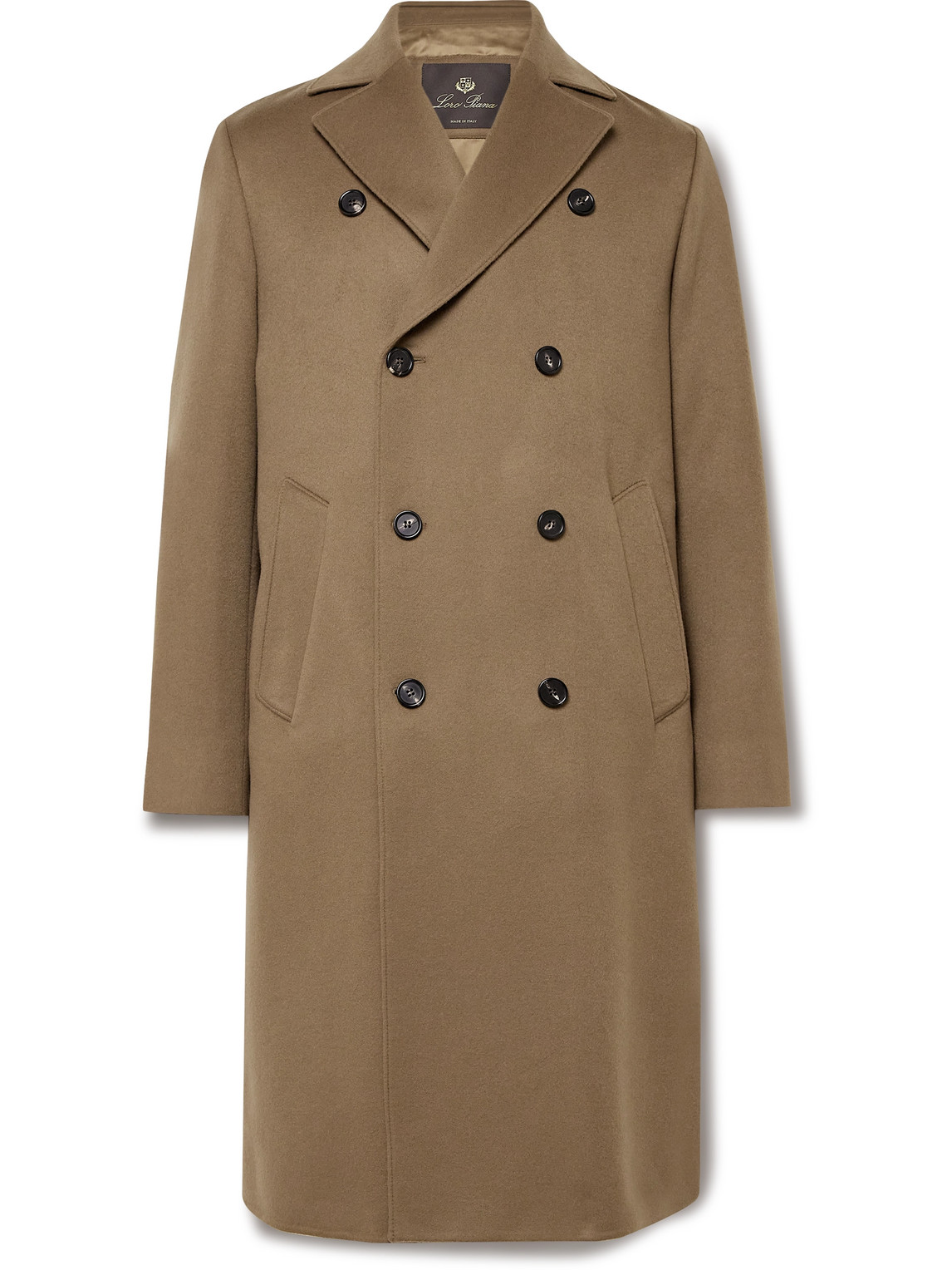 Loro Piana Slim-fit Double-breasted Rain System® Cashmere Overcoat In Brown