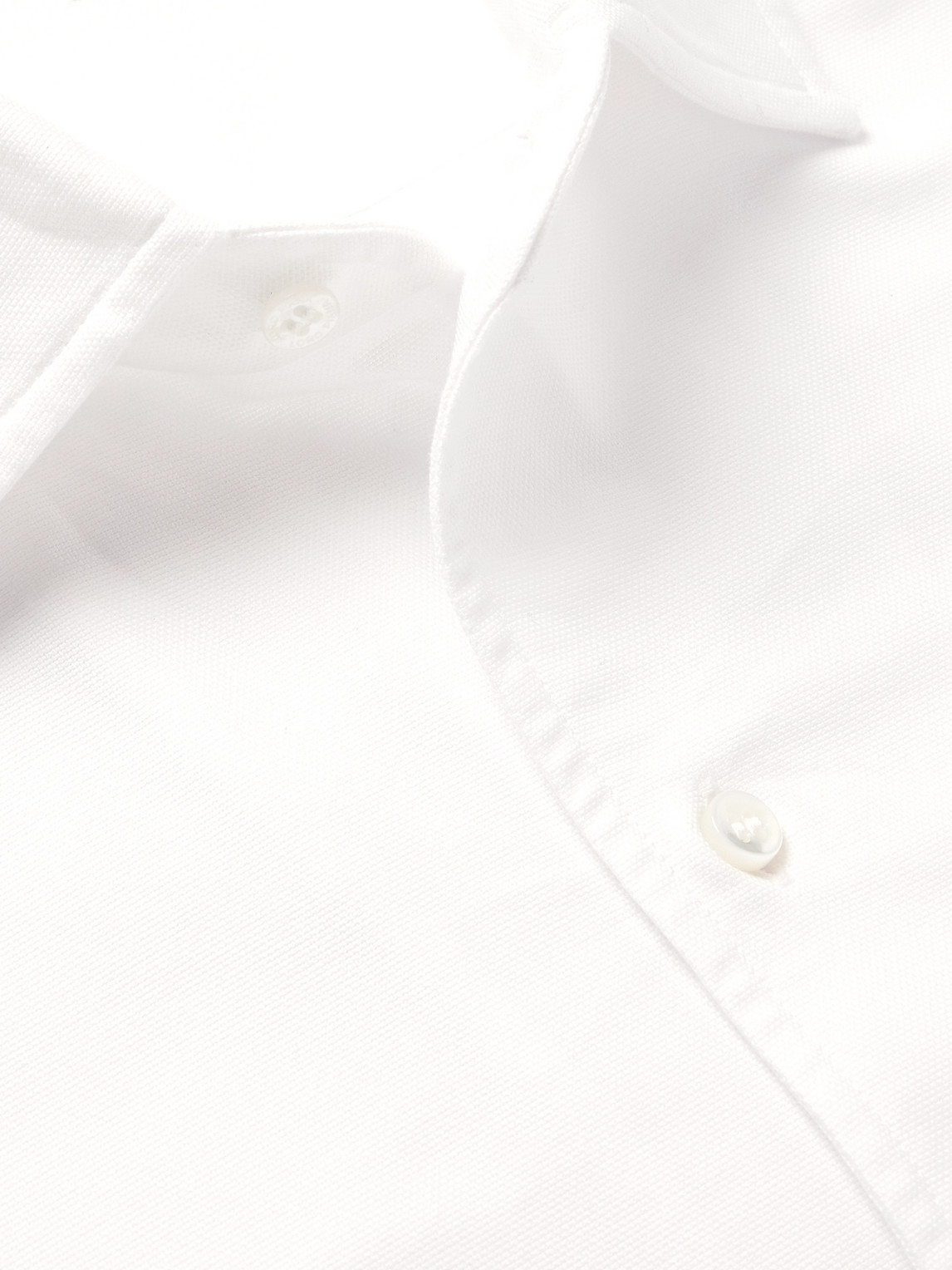 Shop Loro Piana Cotton Oxford Shirt In White