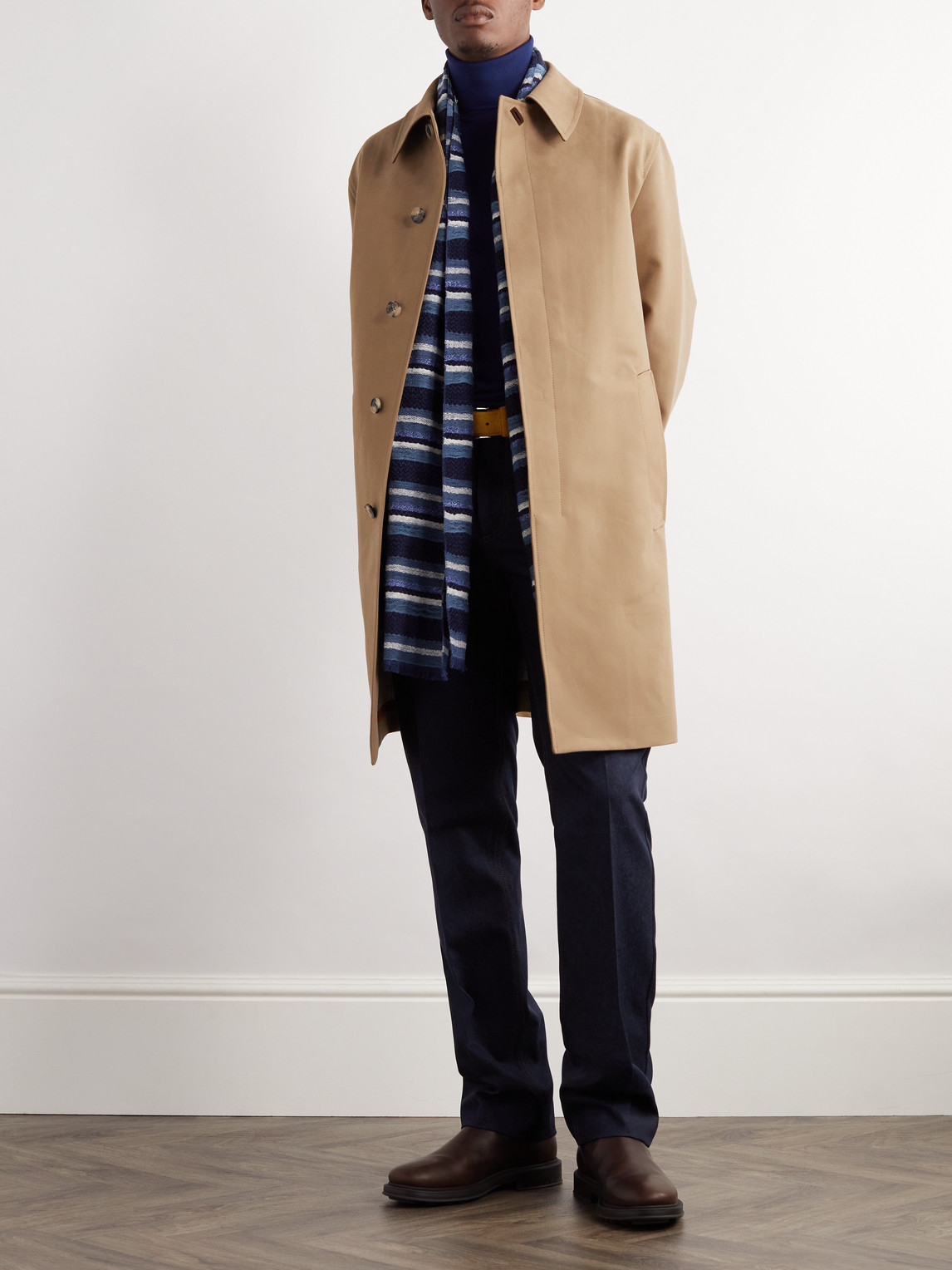 Shop Loro Piana Cotton Coat In Neutrals