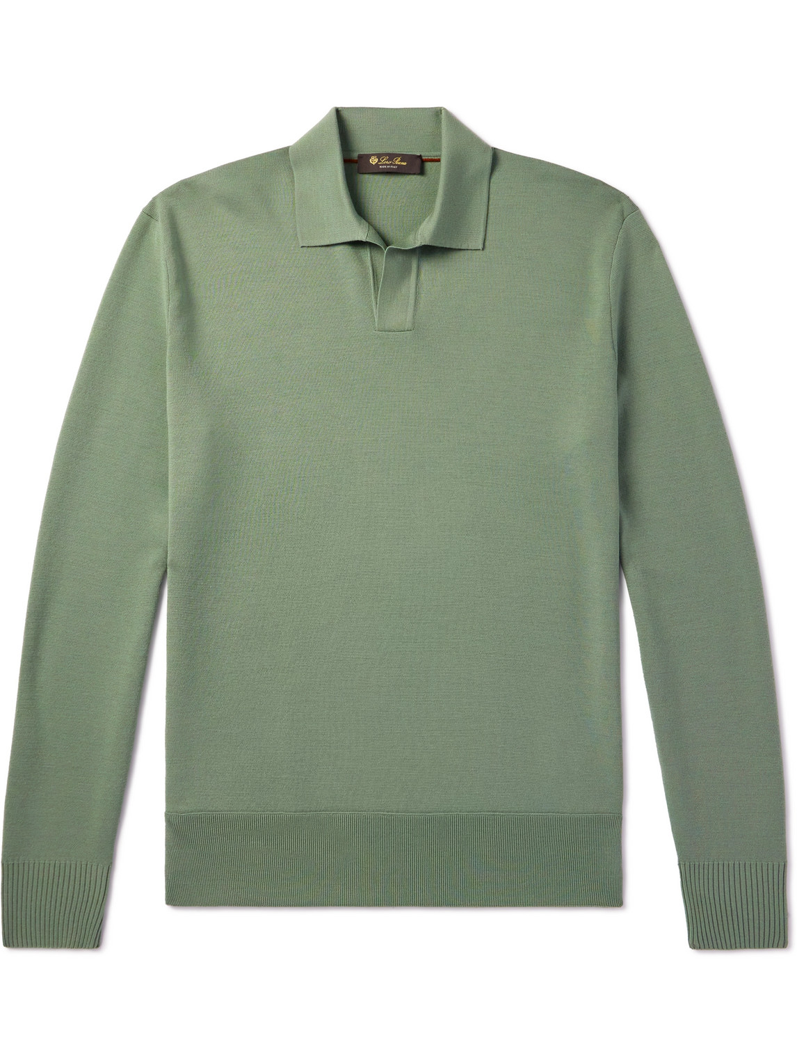 LORO PIANA ASPEN WOOL POLO SHIRT 