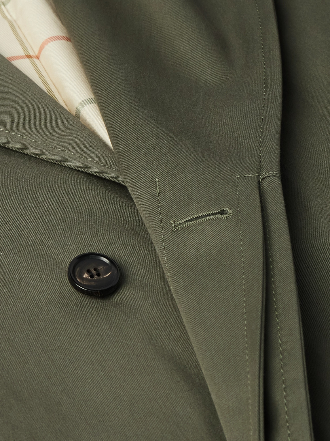 Shop Loro Piana Nevado Belted Cotton-twill Coat In Green