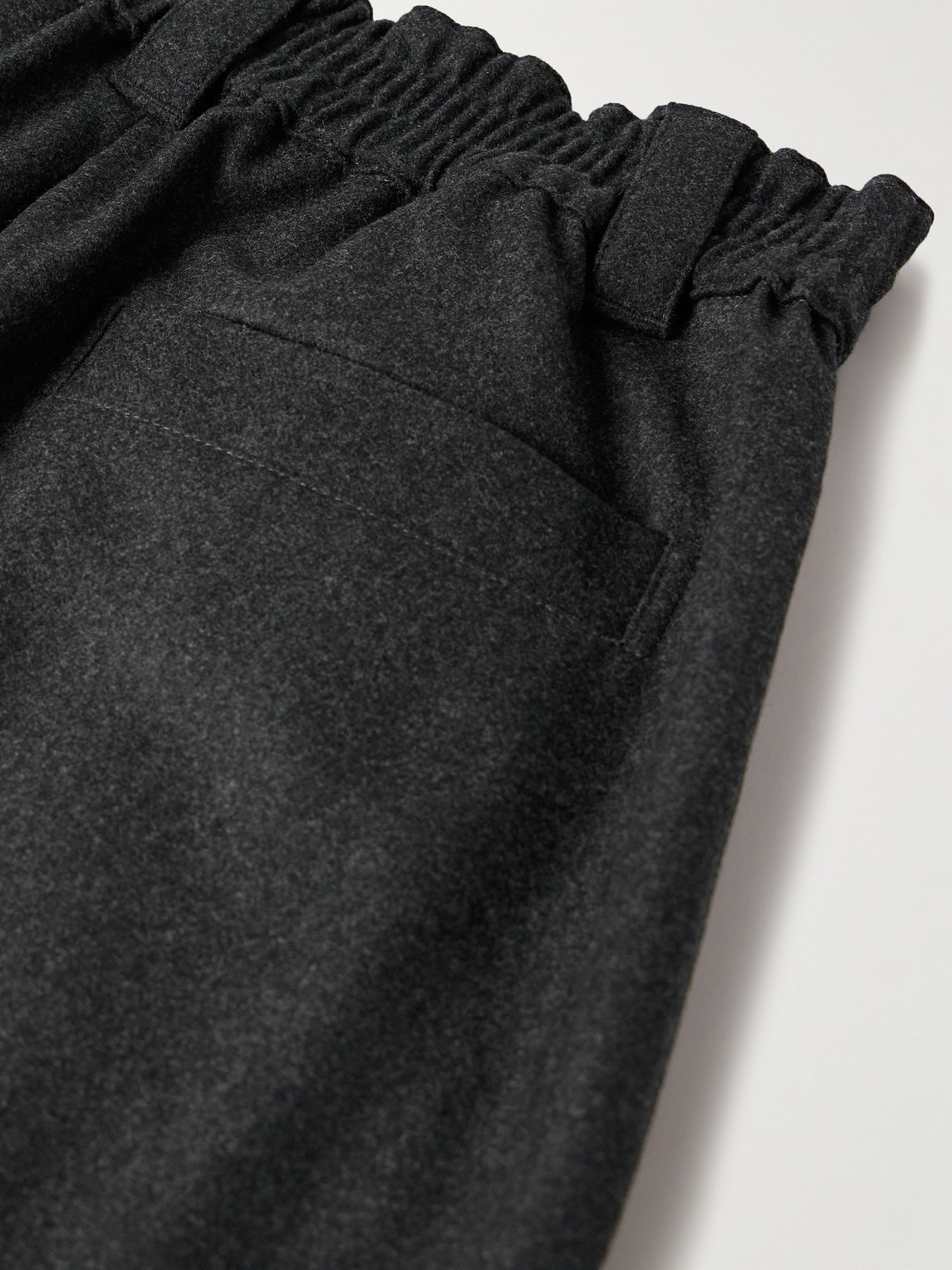 Shop Loro Piana Reinga Straight-leg Wish® Wool And Cashmere-blend Trousers In Gray