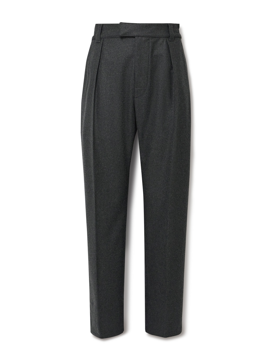 Shop Loro Piana Reinga Straight-leg Wish® Wool And Cashmere-blend Trousers In Gray