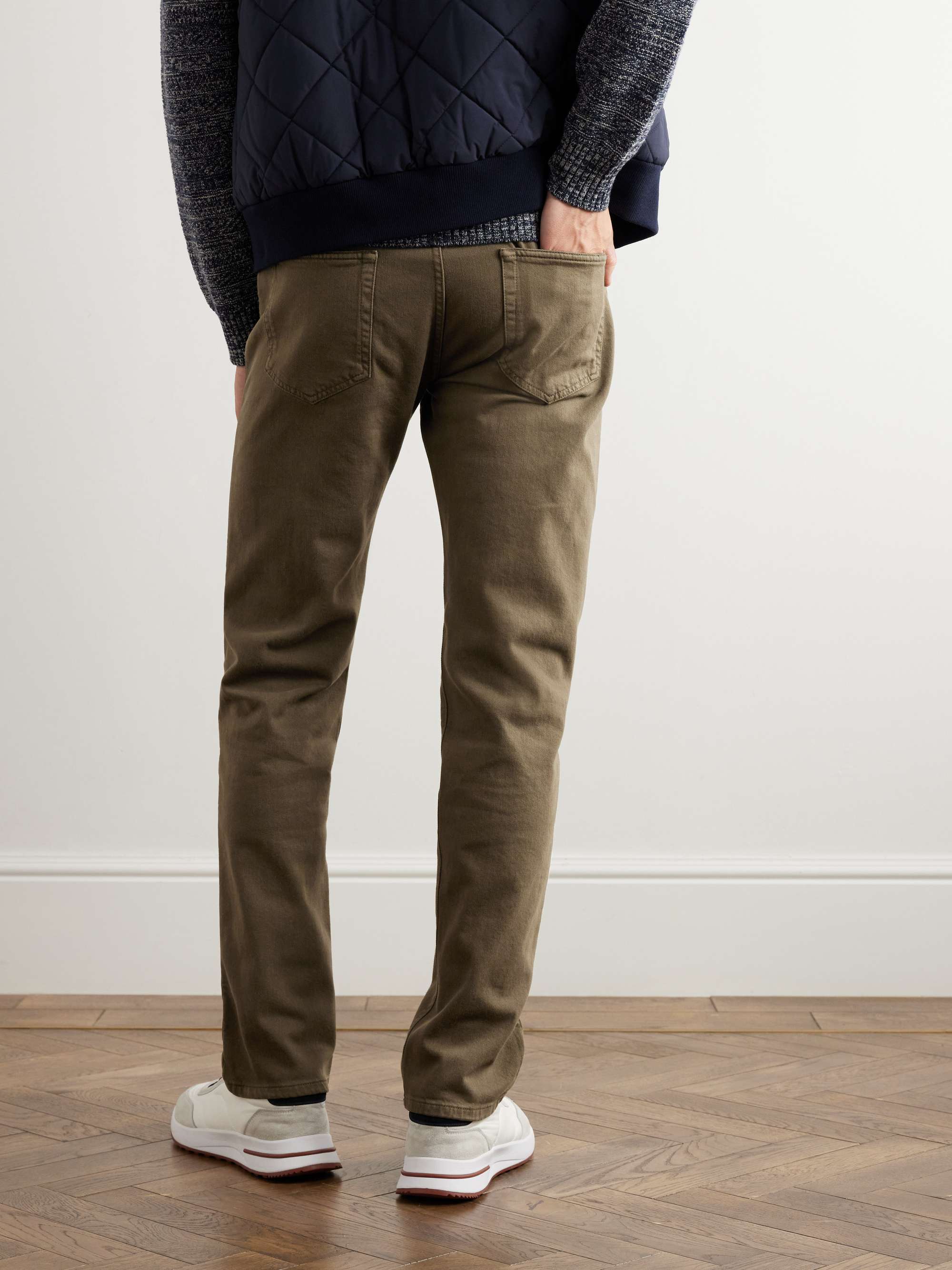 LORO PIANA Quarona Slim-Fit Stretch-Cotton Twill Trousers