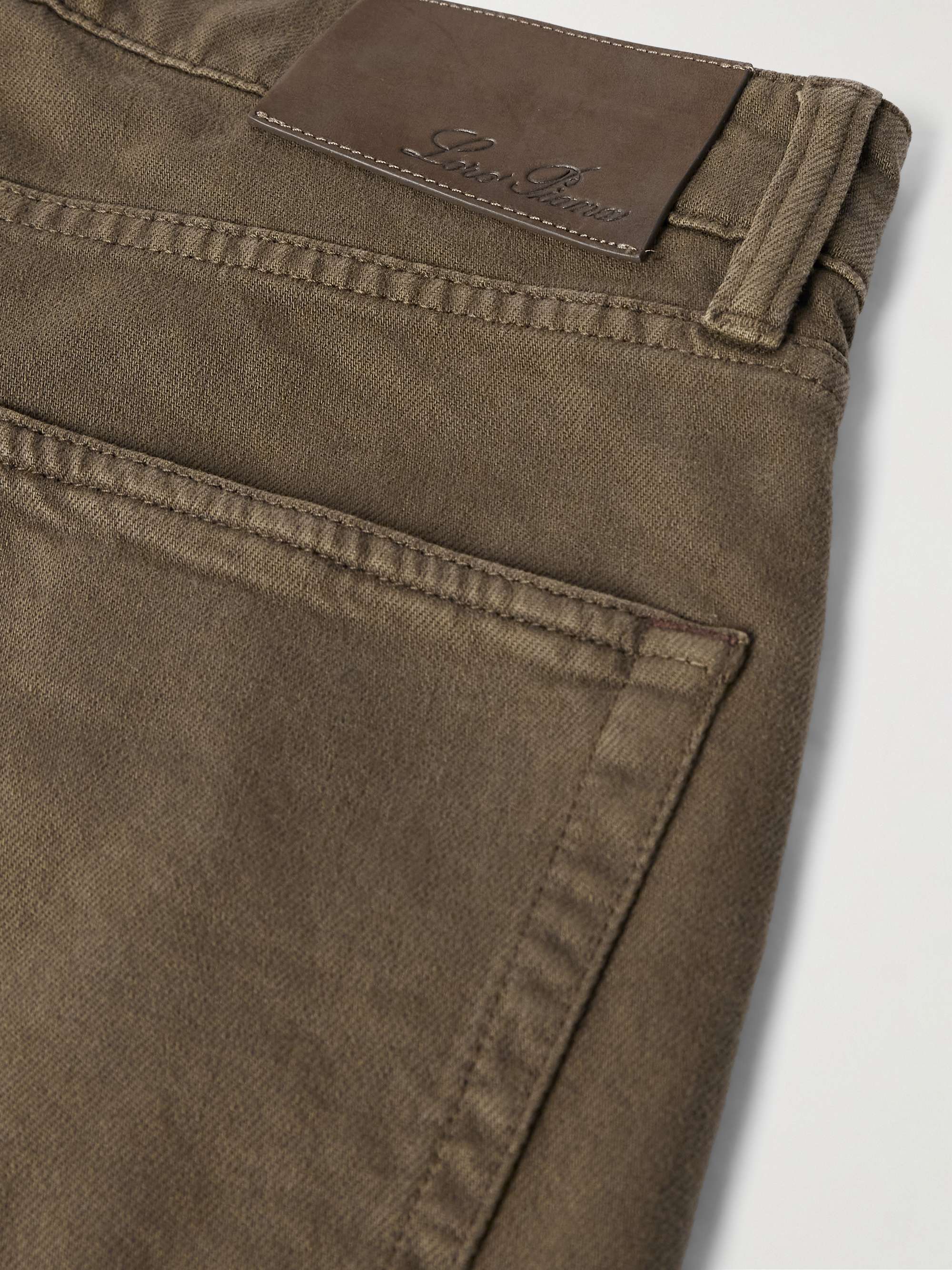 LORO PIANA Quarona Slim-Fit Stretch-Cotton Twill Trousers