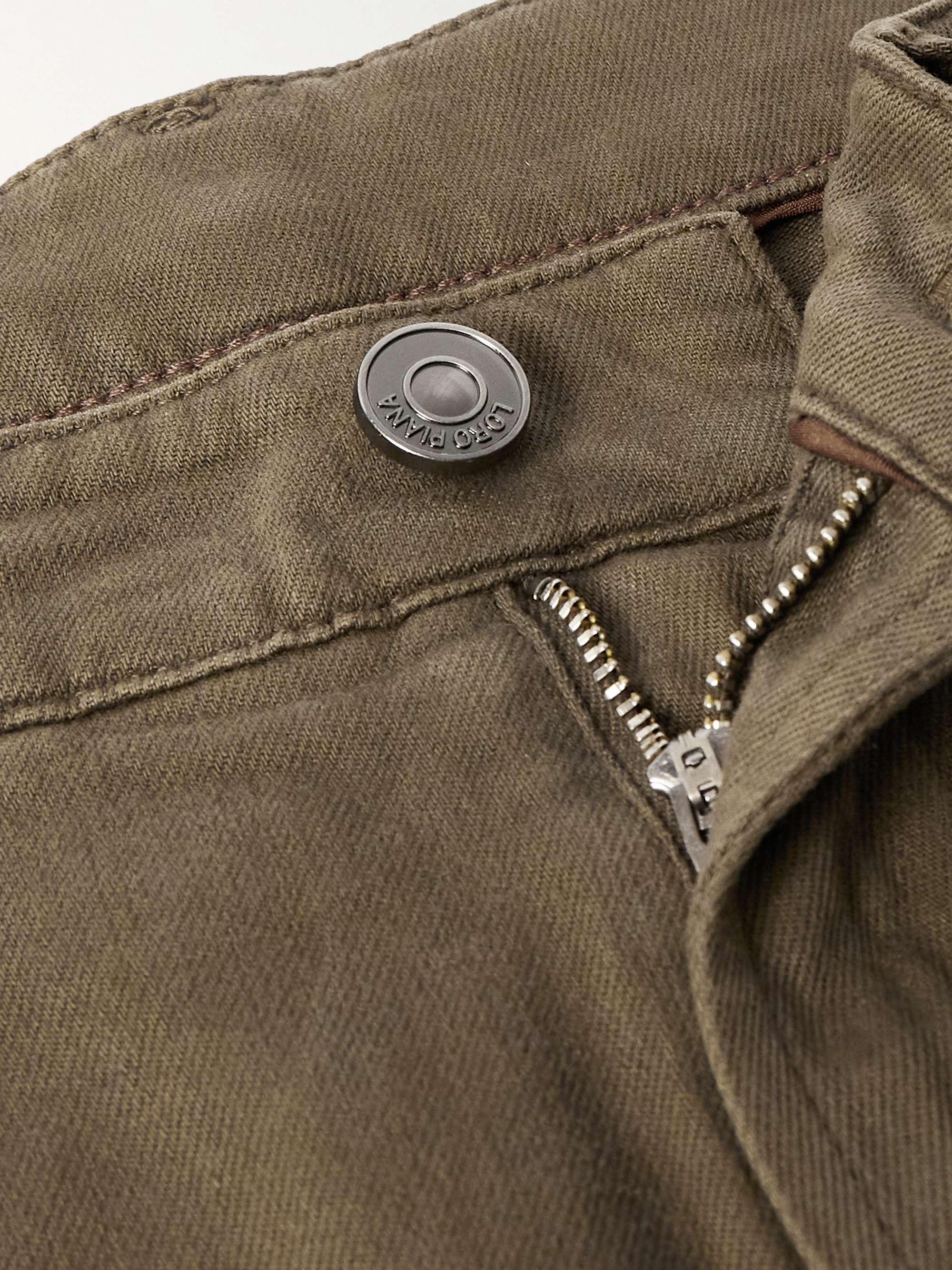 LORO PIANA Quarona Slim-Fit Stretch-Cotton Twill Trousers