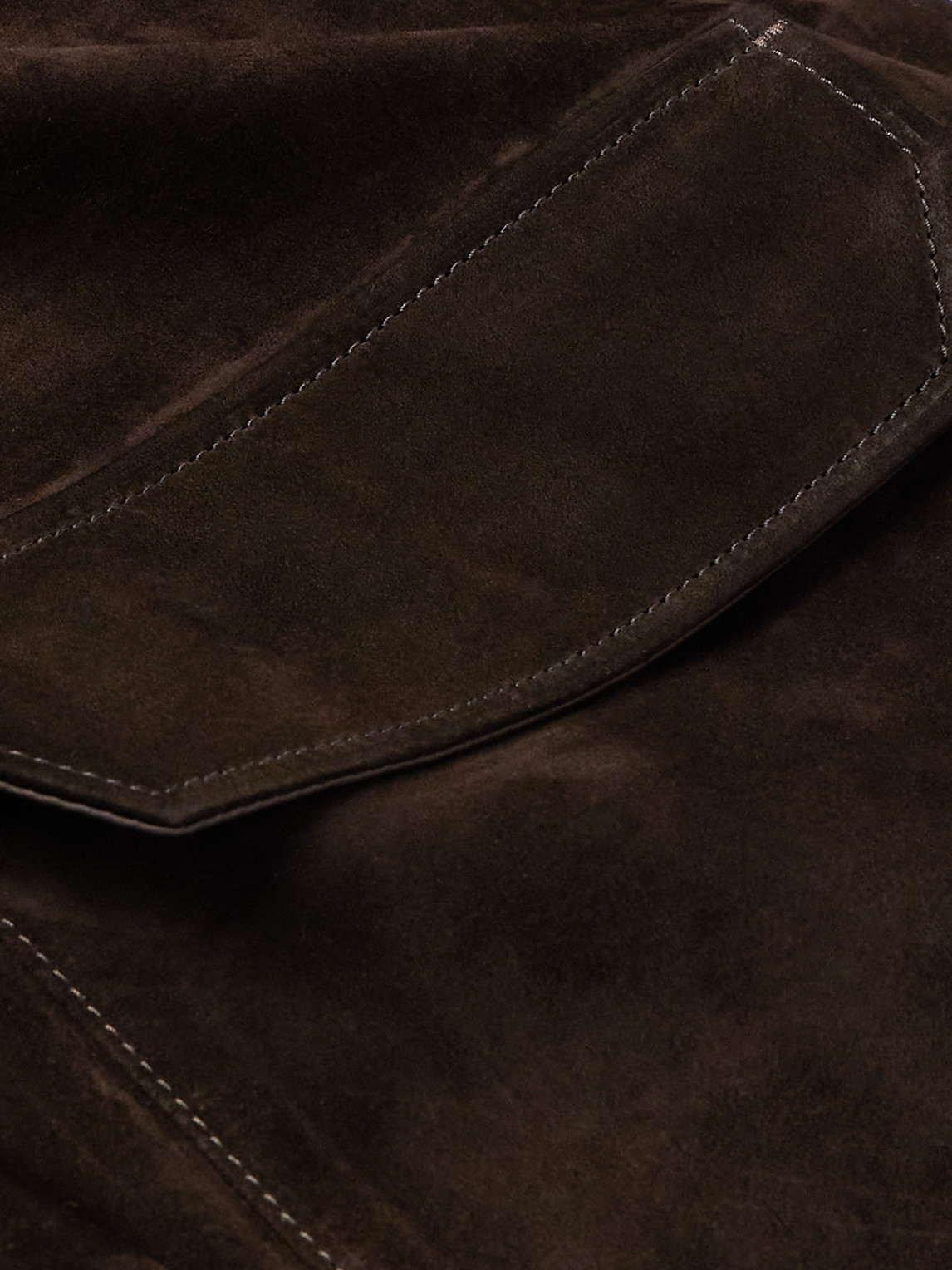 Shop Loro Piana Suede Jacket In Brown