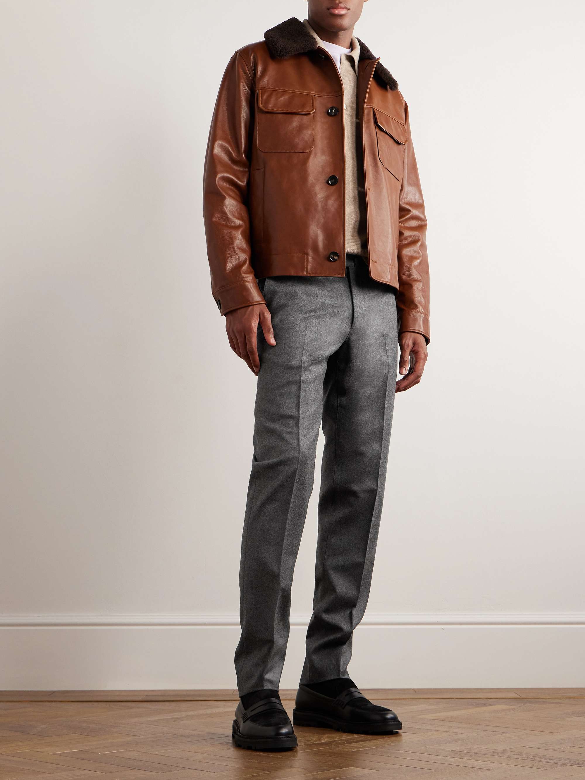 LORO PIANA Slim-Fit Wool and Cashmere-Blend Trousers