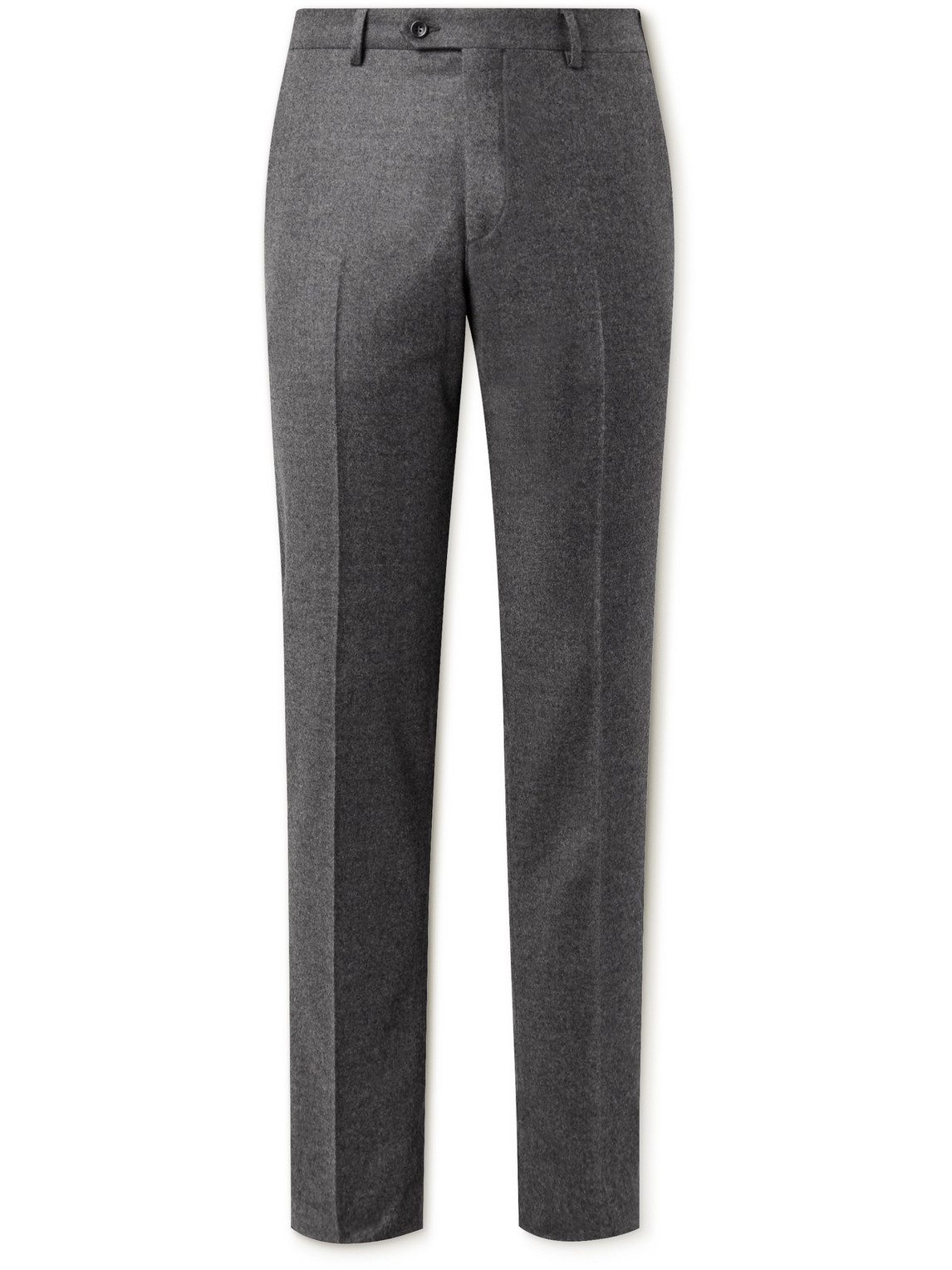 Loro Piana Tapered Wool And Cashmere-blend Trousers In Gray