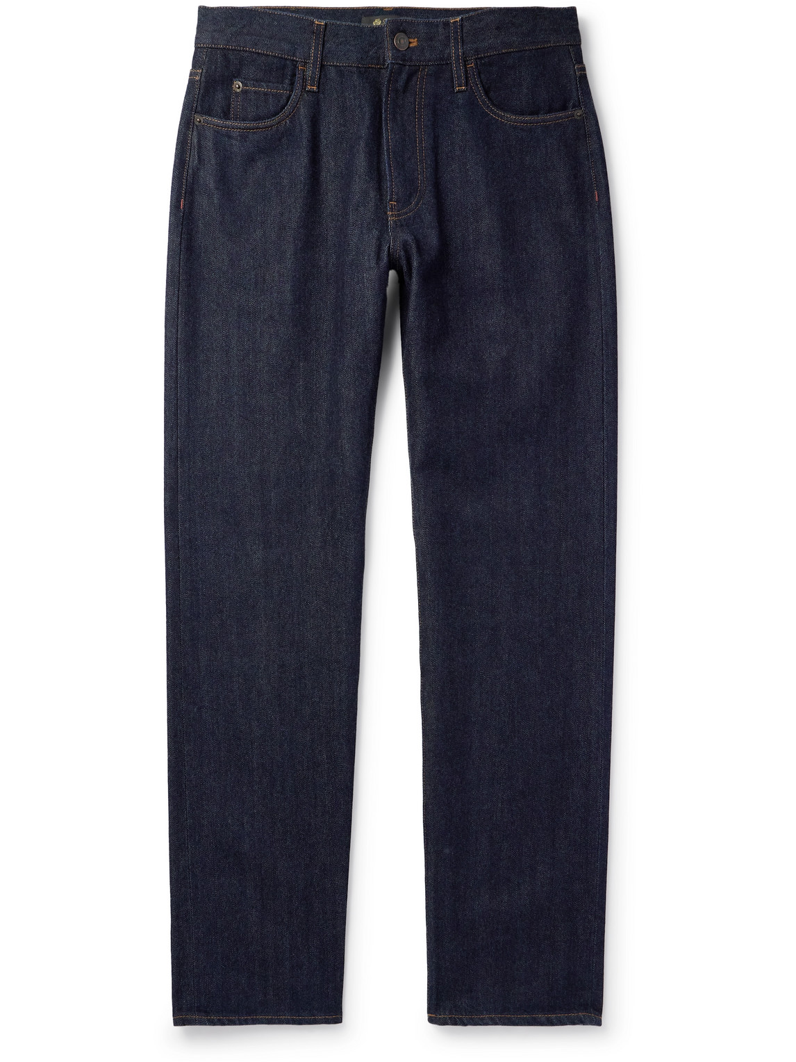 Loro Piana Straight-leg Cotton And Cashmere-blend Jeans In Blue