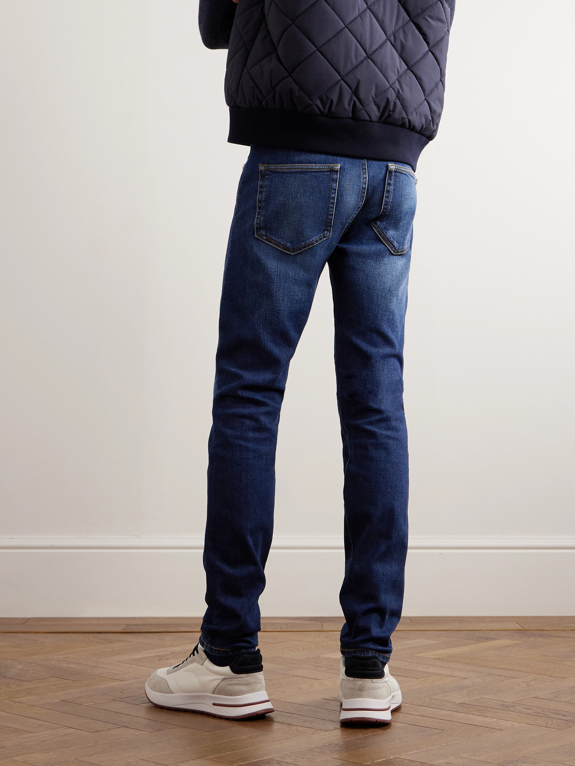 Shop Loro Piana Doccio Slim-fit Jeans In Blue