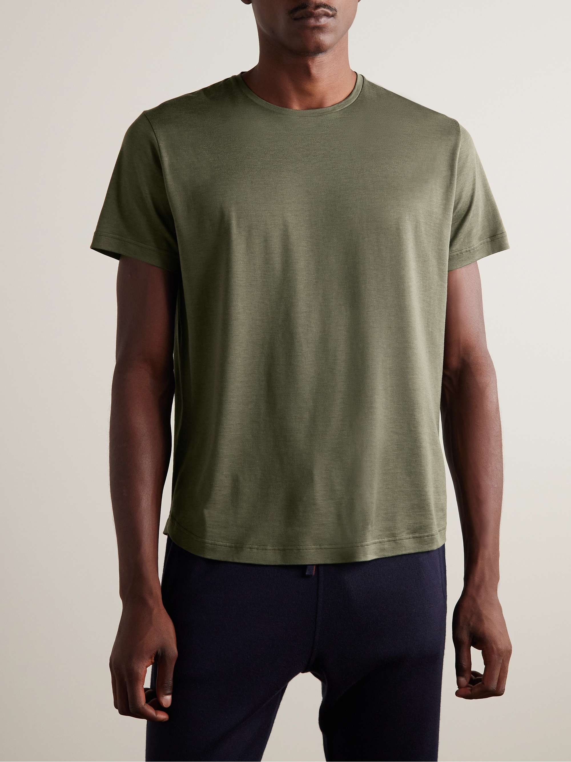 LORO PIANA Slim-Fit Silk and Cotton-Blend Jersey T-Shirt