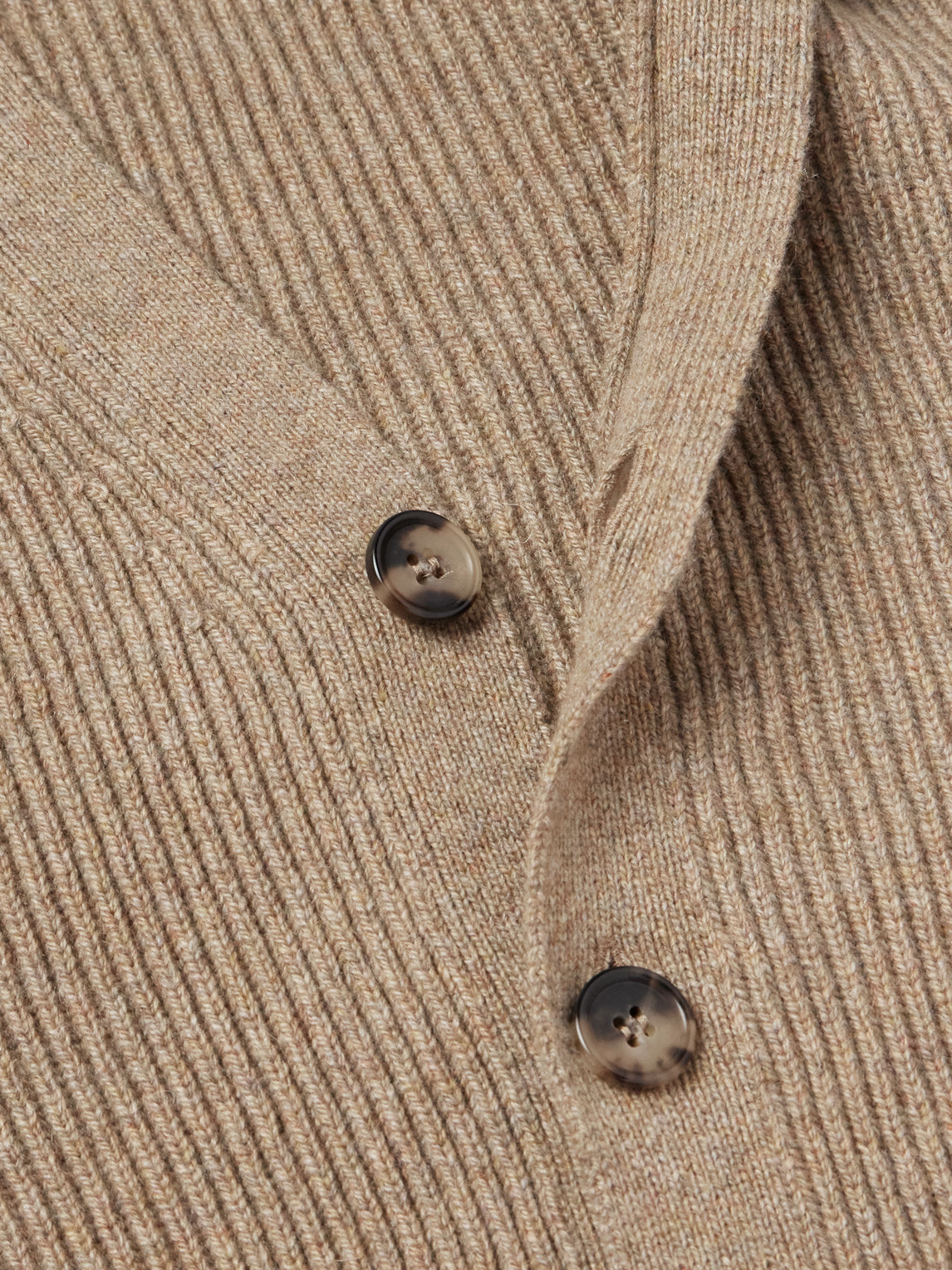 Shop Loro Piana Ribbed Cashmere Sweater In Brown