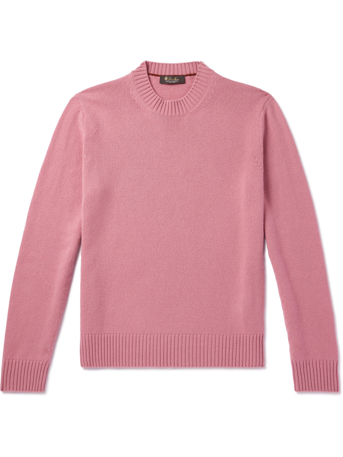 Loro Piana Parksville Baby Cashmere Sweater In Pink Eyeshadow