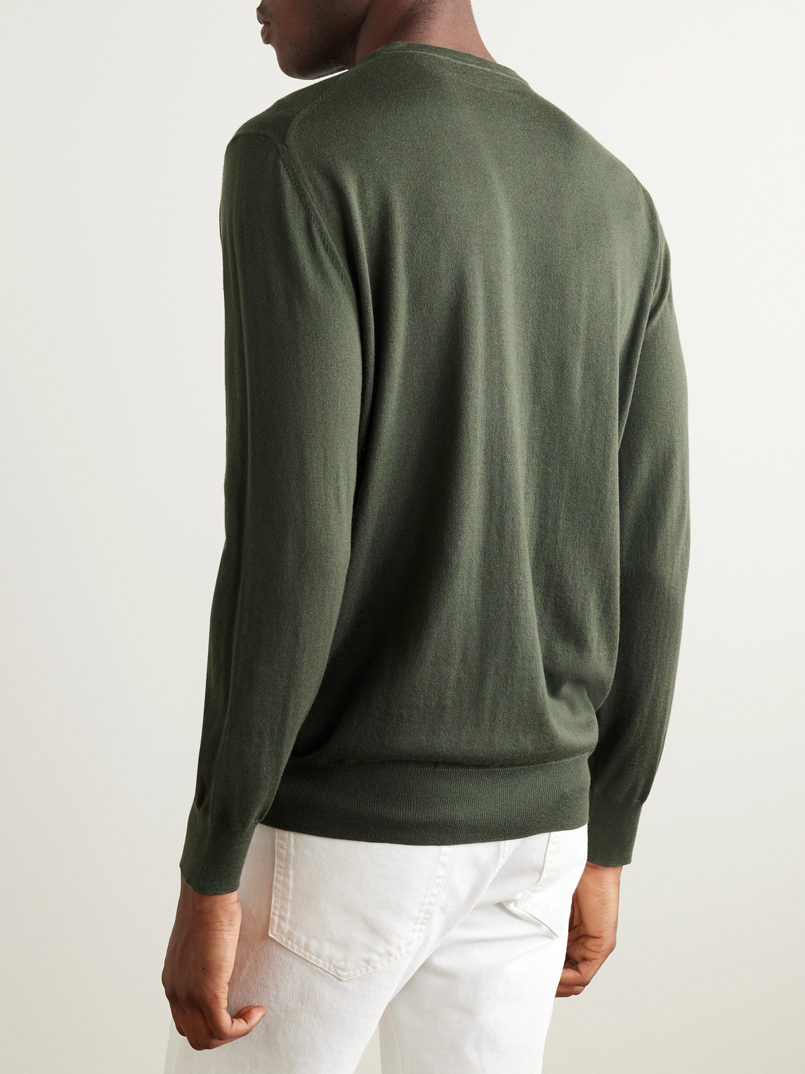 Shop Loro Piana Cashmere Sweater In Green