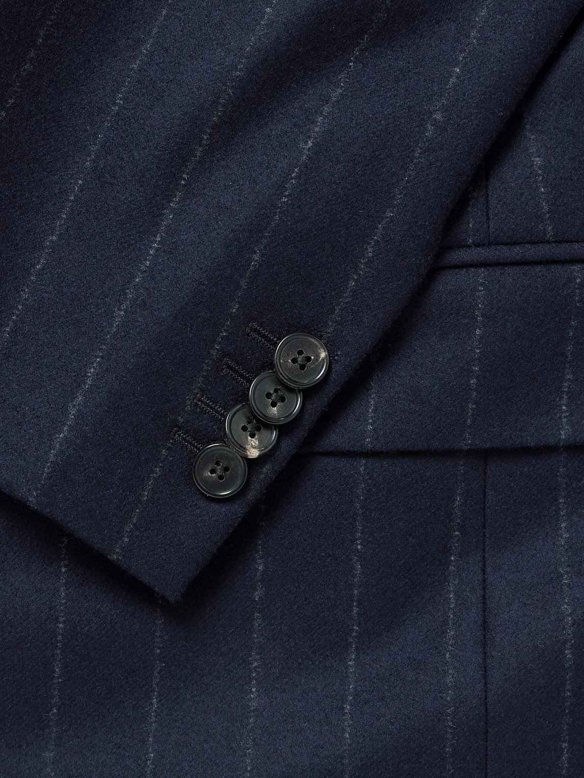 Loro Piana Pinstriped Wish® Virgin Wool And Cashmere-blend Suit In Blue