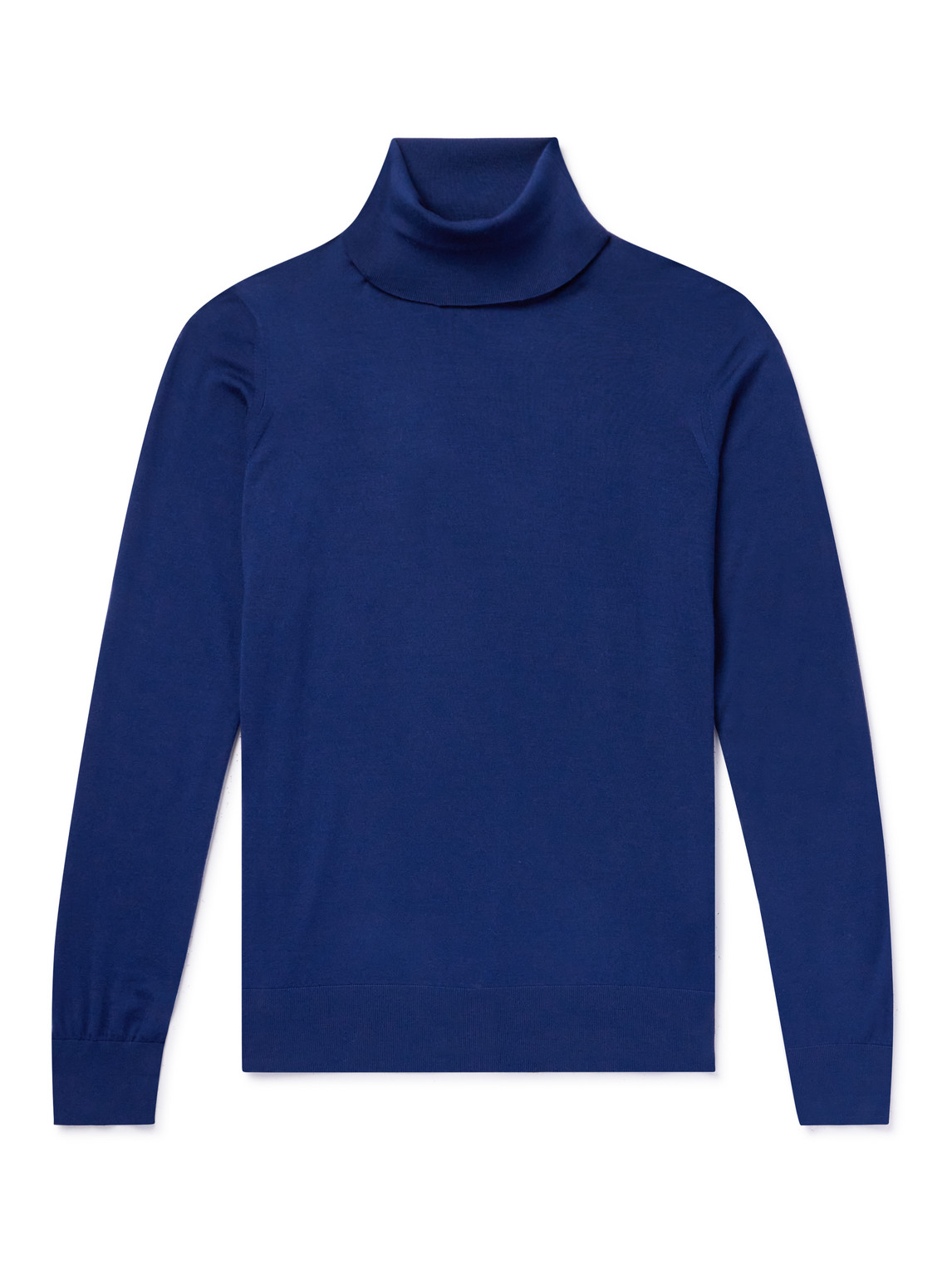 Loro Piana Wish® Virgin Wool Rollneck Sweater In Blue