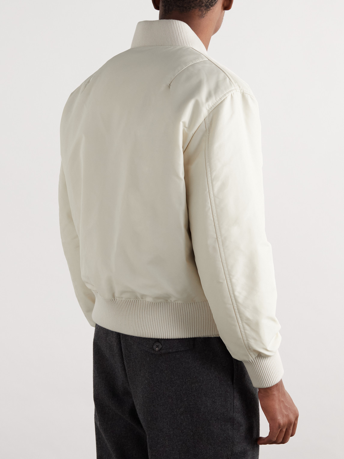 Shop Loro Piana Roys Convertible Twill Bomber Jacket In Neutrals