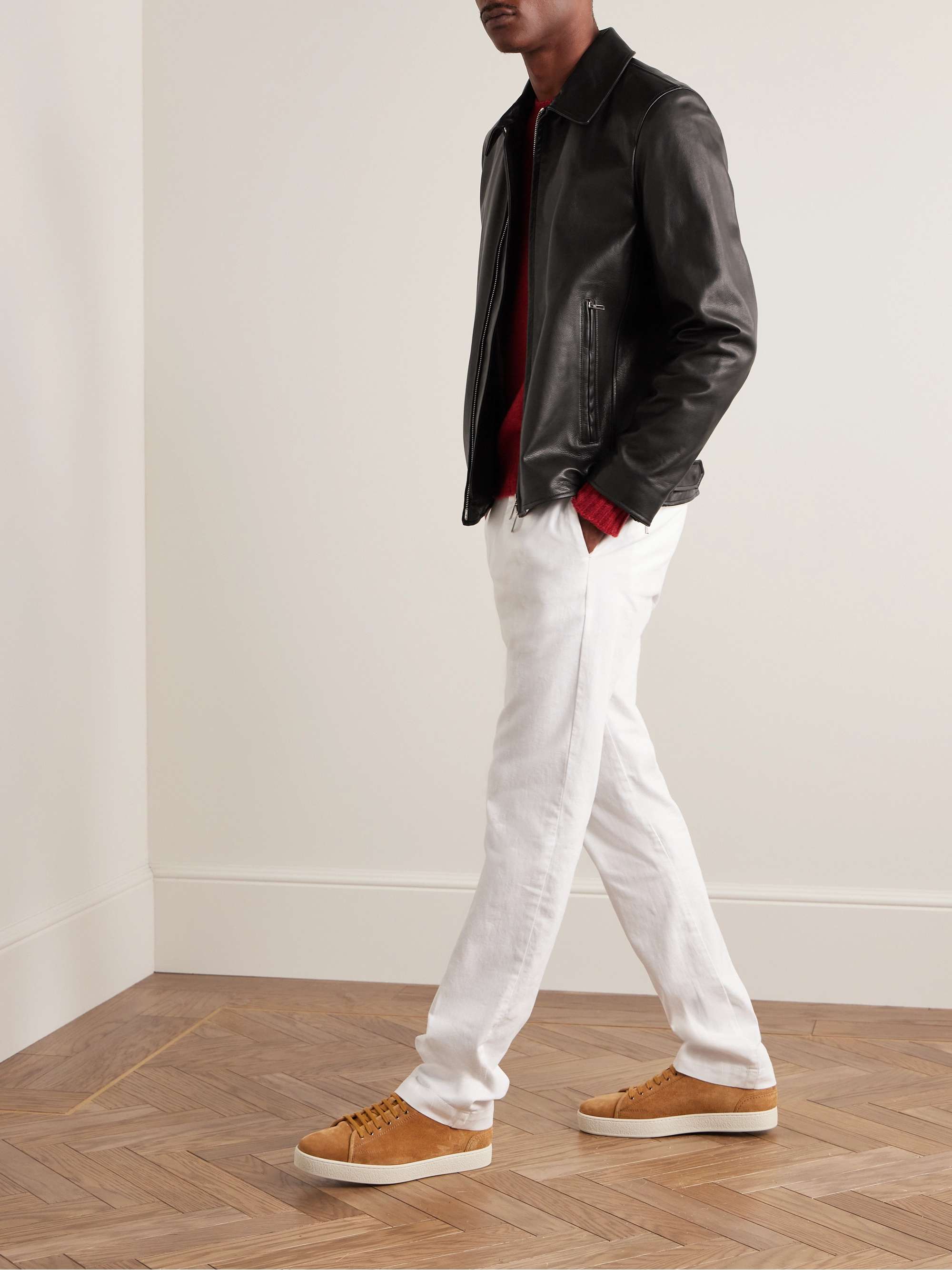 LORO PIANA Full-Grain Leather Blouson Jacket for Men | MR PORTER