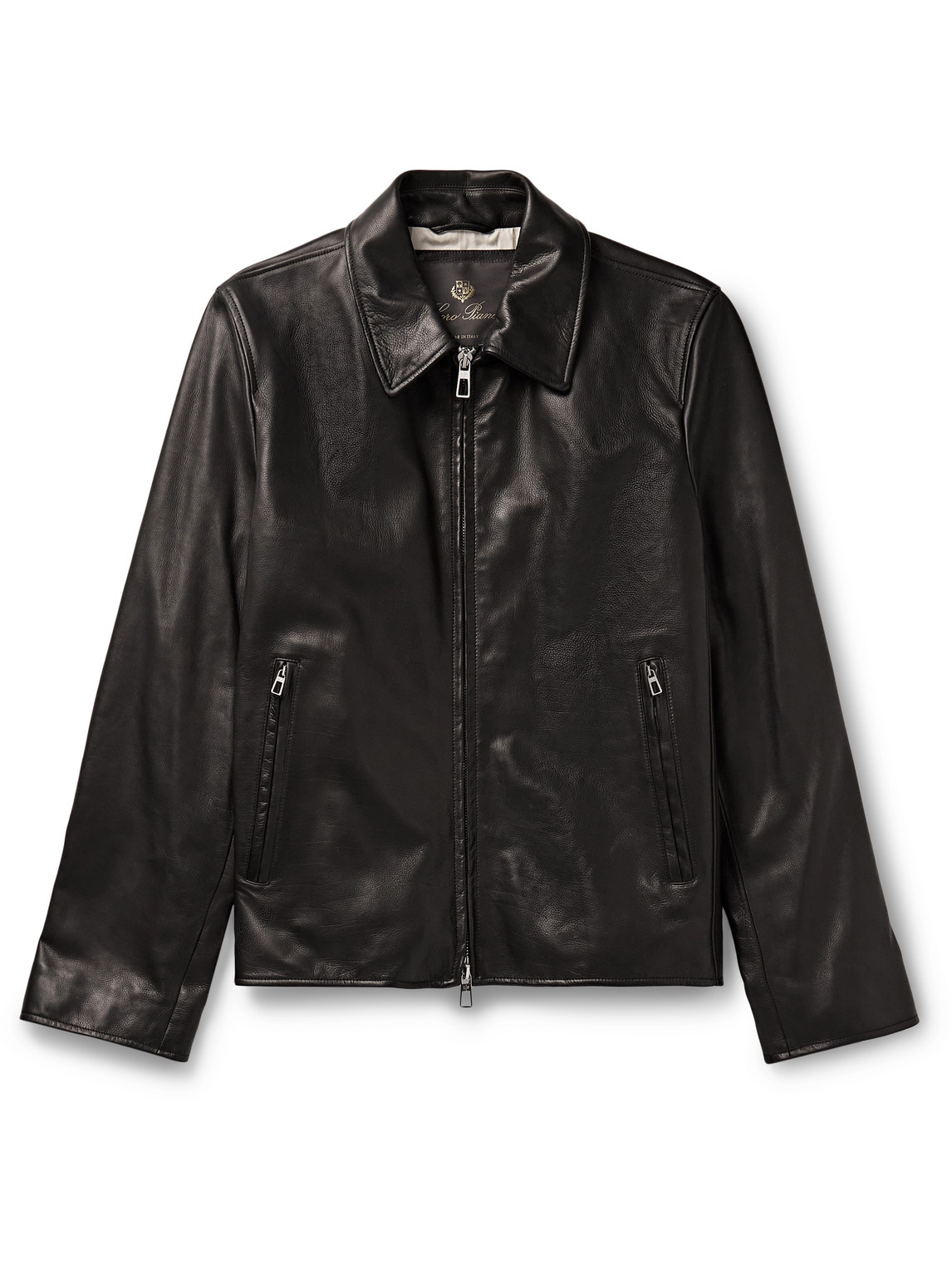 Full-Grain Leather Blouson Jacket