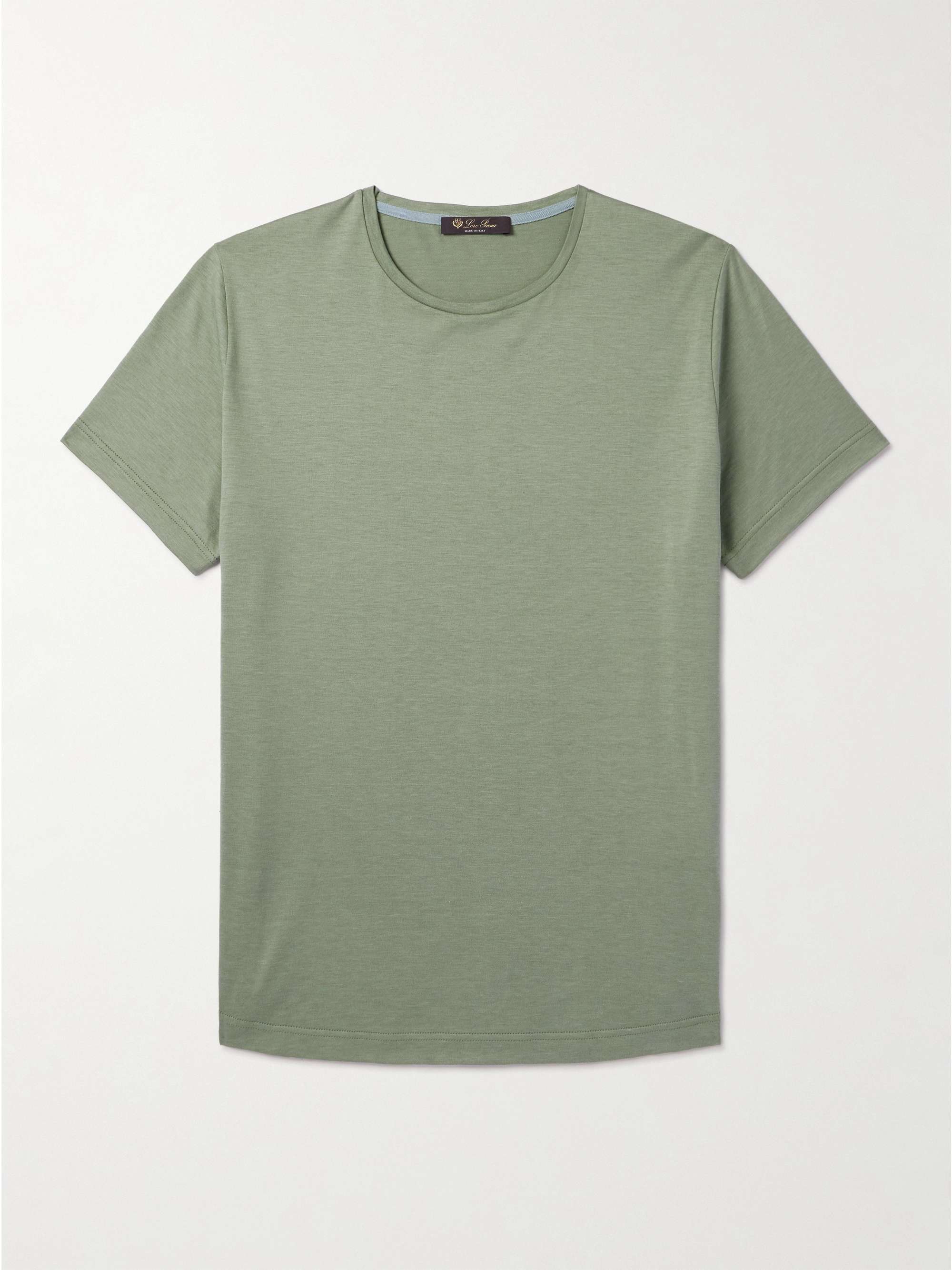 LORO PIANA Silk and Cotton-Blend T-Shirt for Men | MR PORTER