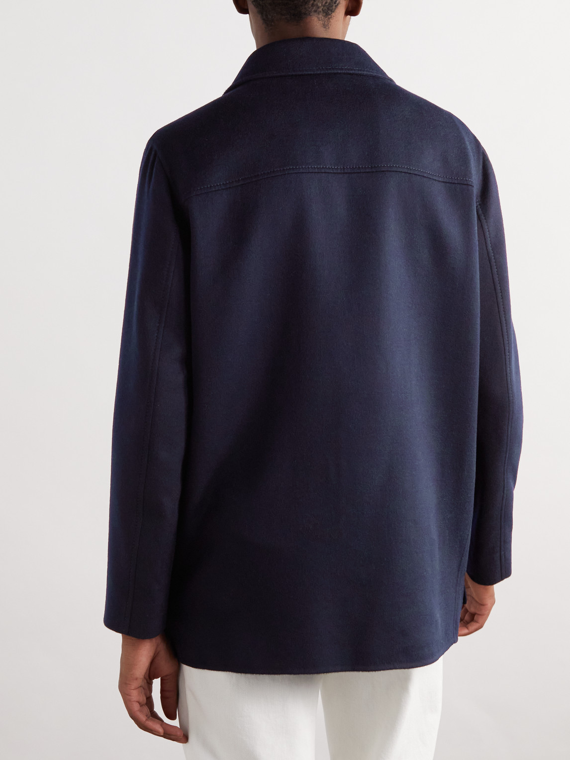 Shop Loro Piana Rimac Cashmere Jacket In Blue