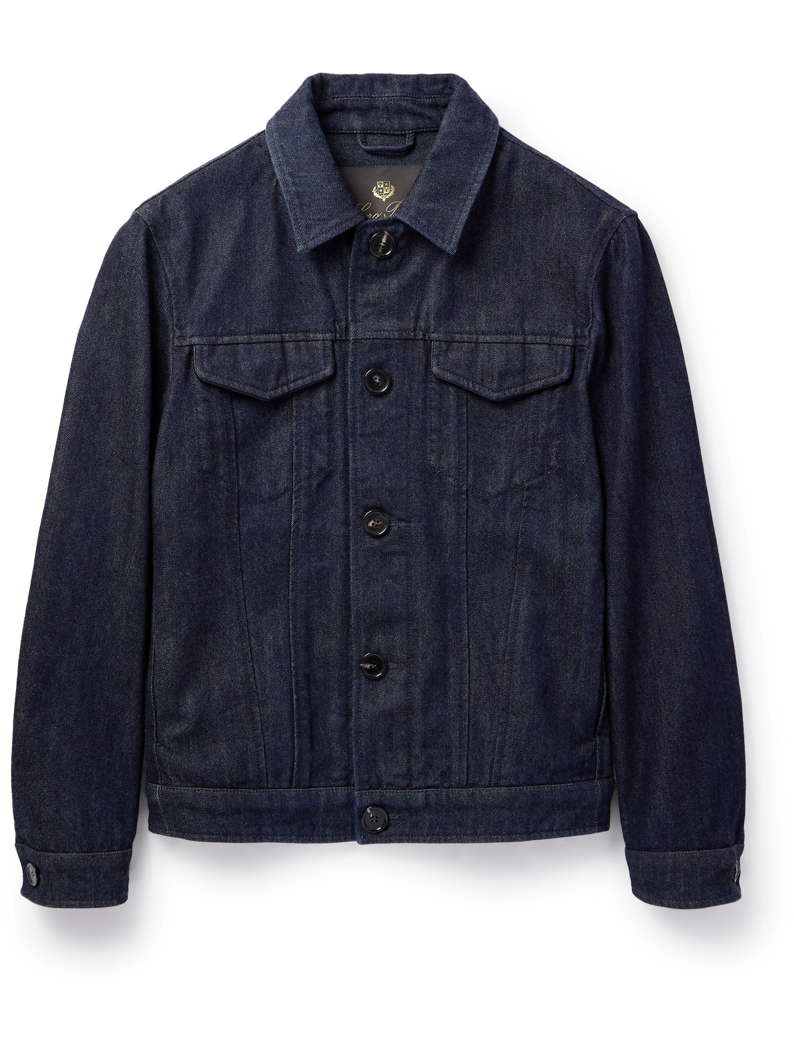 Loro Piana Cotton And Cashmere-blend Denim Jacket In Blue