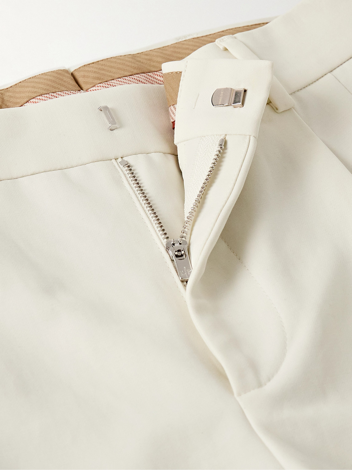 Loro Piana City Slim-fit Tapered Pleated Double-faced Cotton Trousers In Neutrals