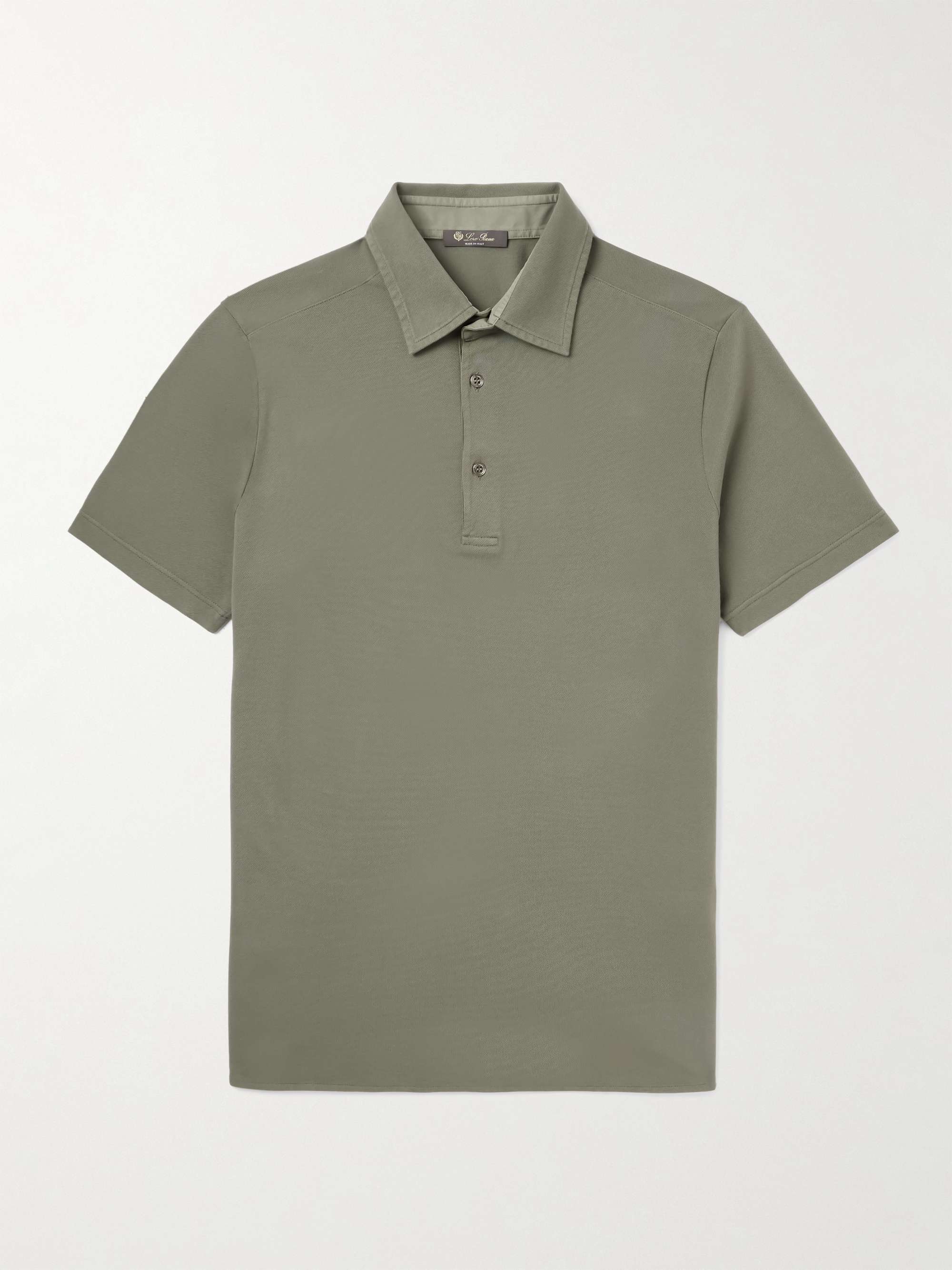 LORO PIANA Cotton-Piqué Polo Shirt for Men | MR PORTER