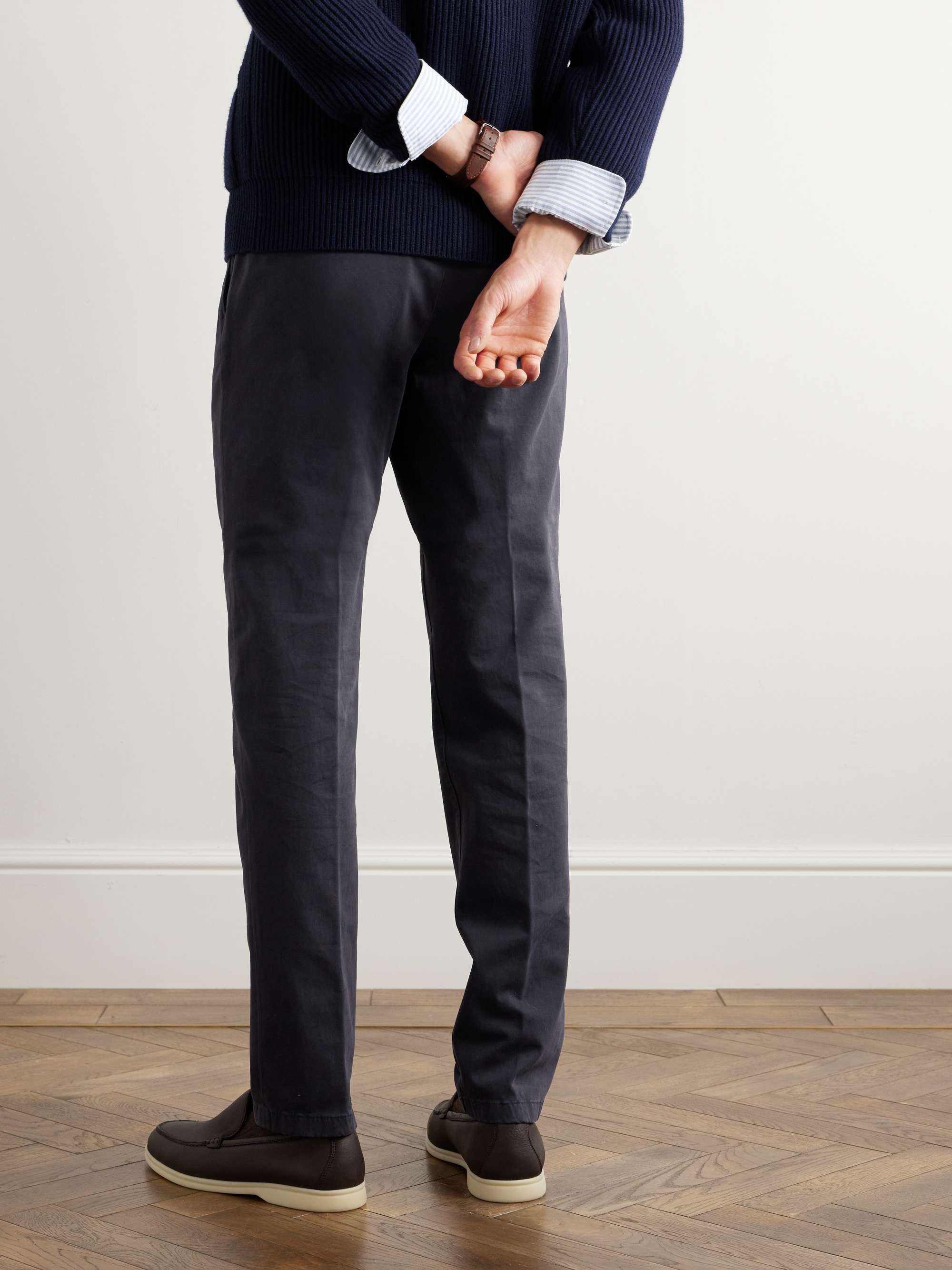 LORO PIANA Straight-Leg Cotton-Blend Twill Chinos for Men | MR PORTER