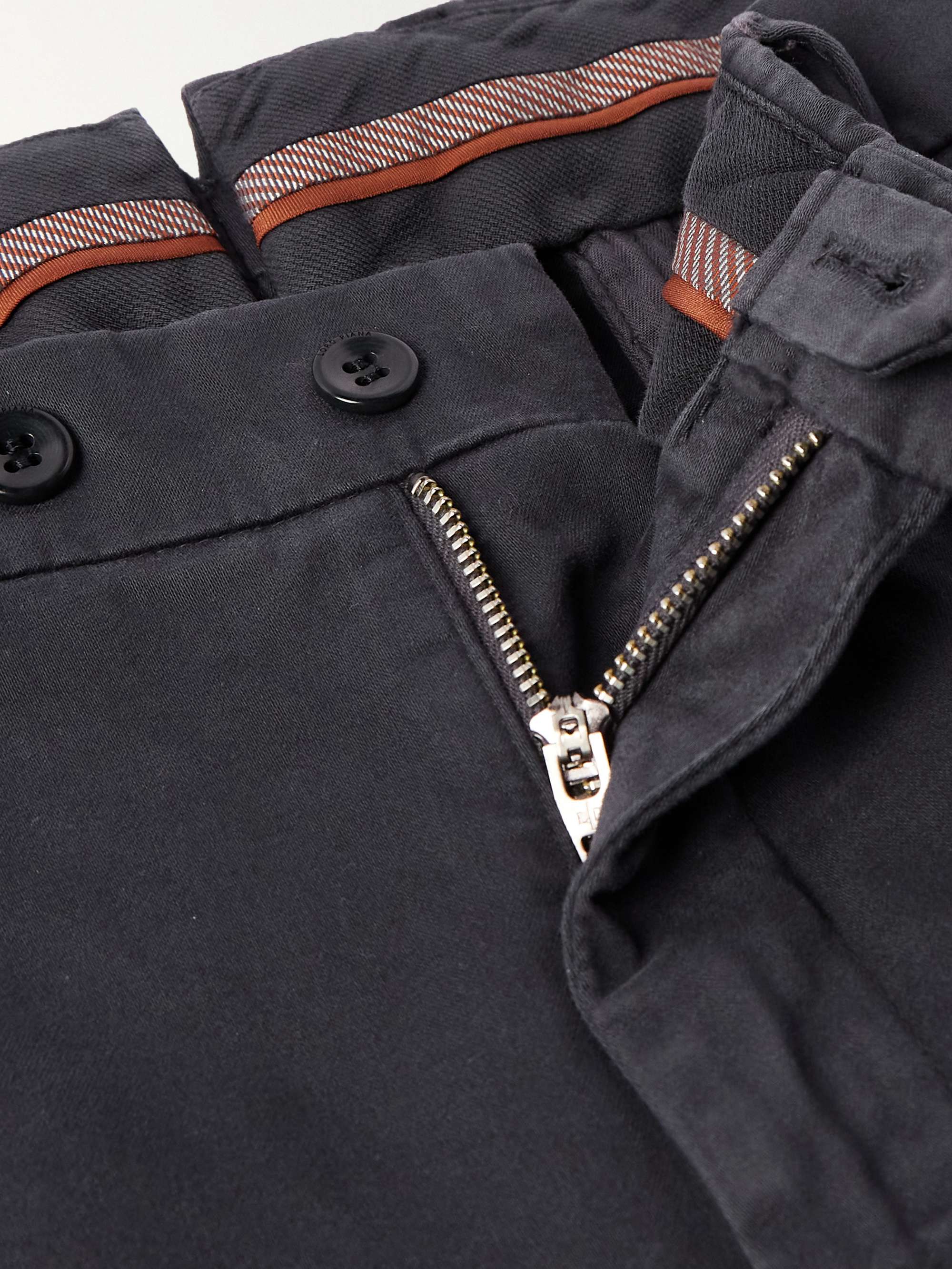 Charcoal Straight-Leg Cotton-Blend Twill Chinos | LORO PIANA