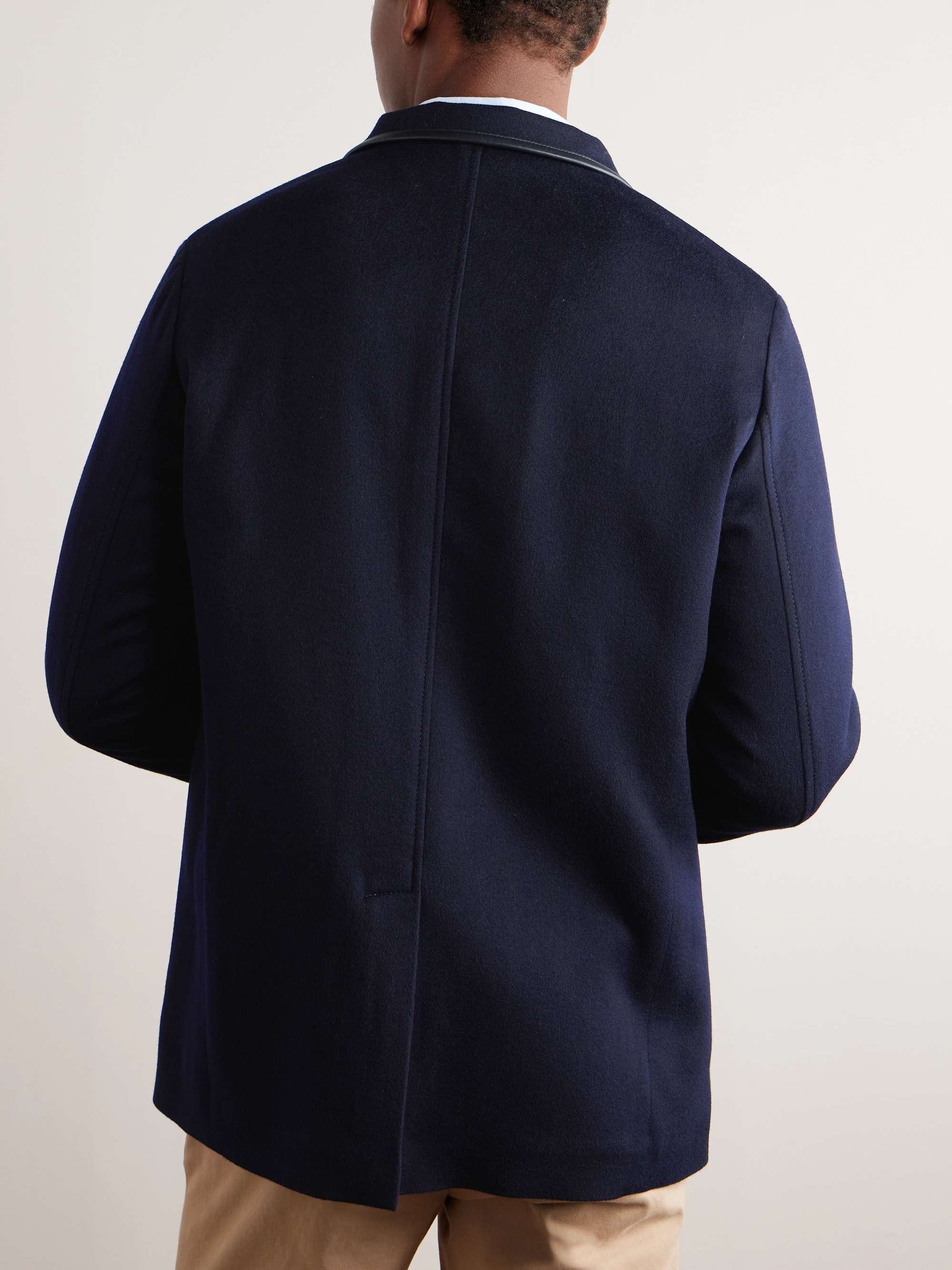 LORO PIANA Spagna Leather-Trimmed Rain System® Cashmere-Felt Chore Jacket