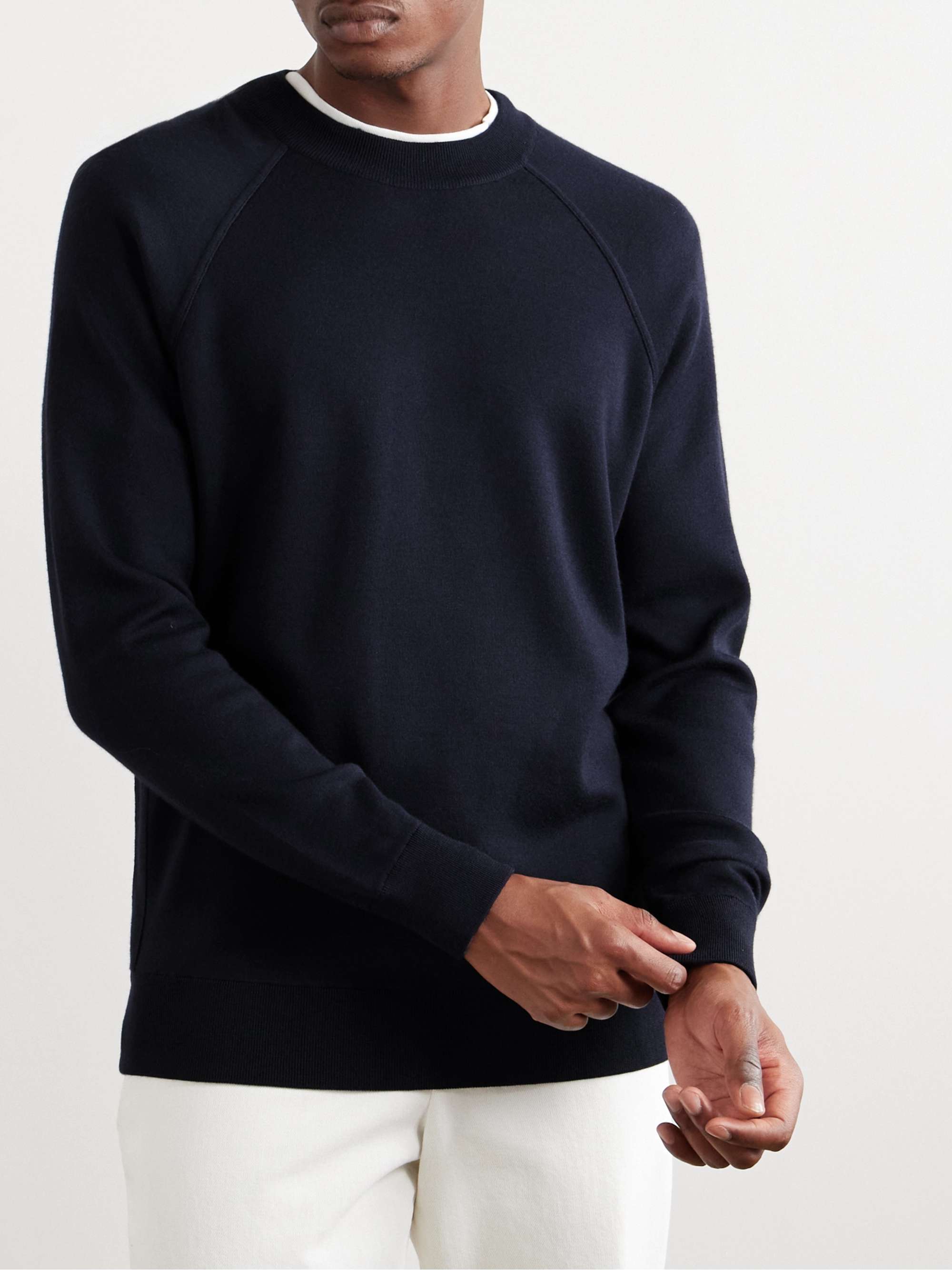 LORO PIANA 캐시미어 버진 울 실크 혼방 스웨터