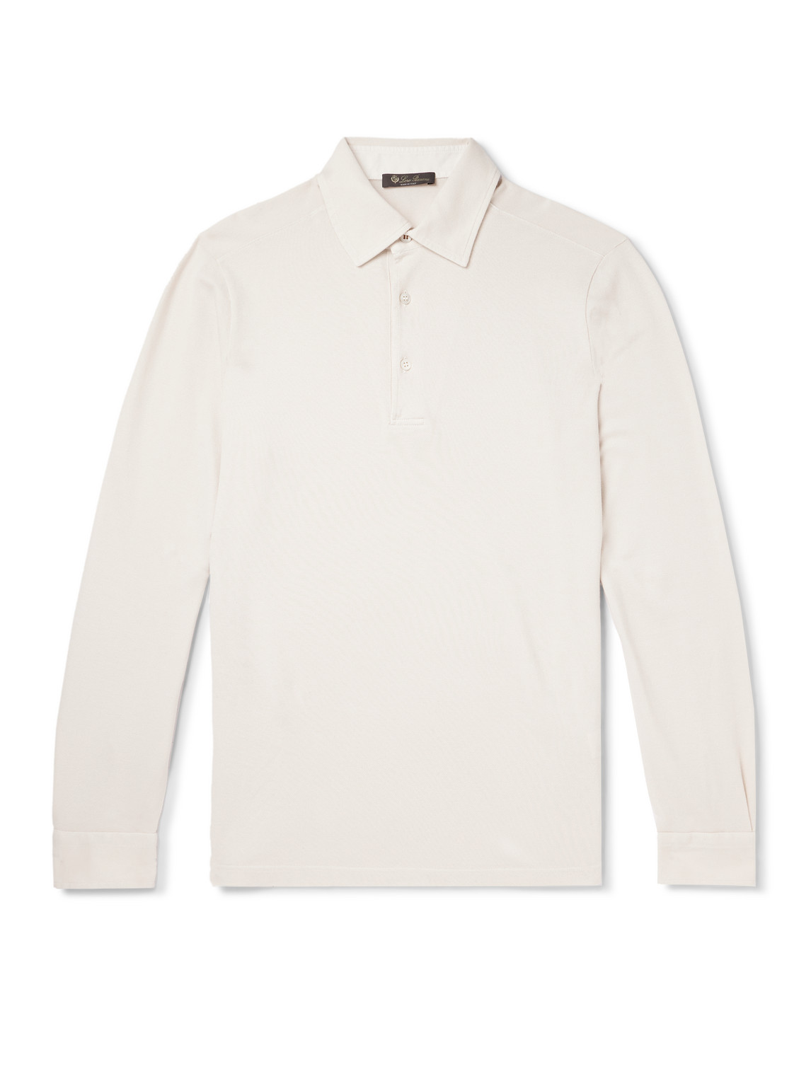 Loro Piana Cotton-piqué Polo Shirt In White